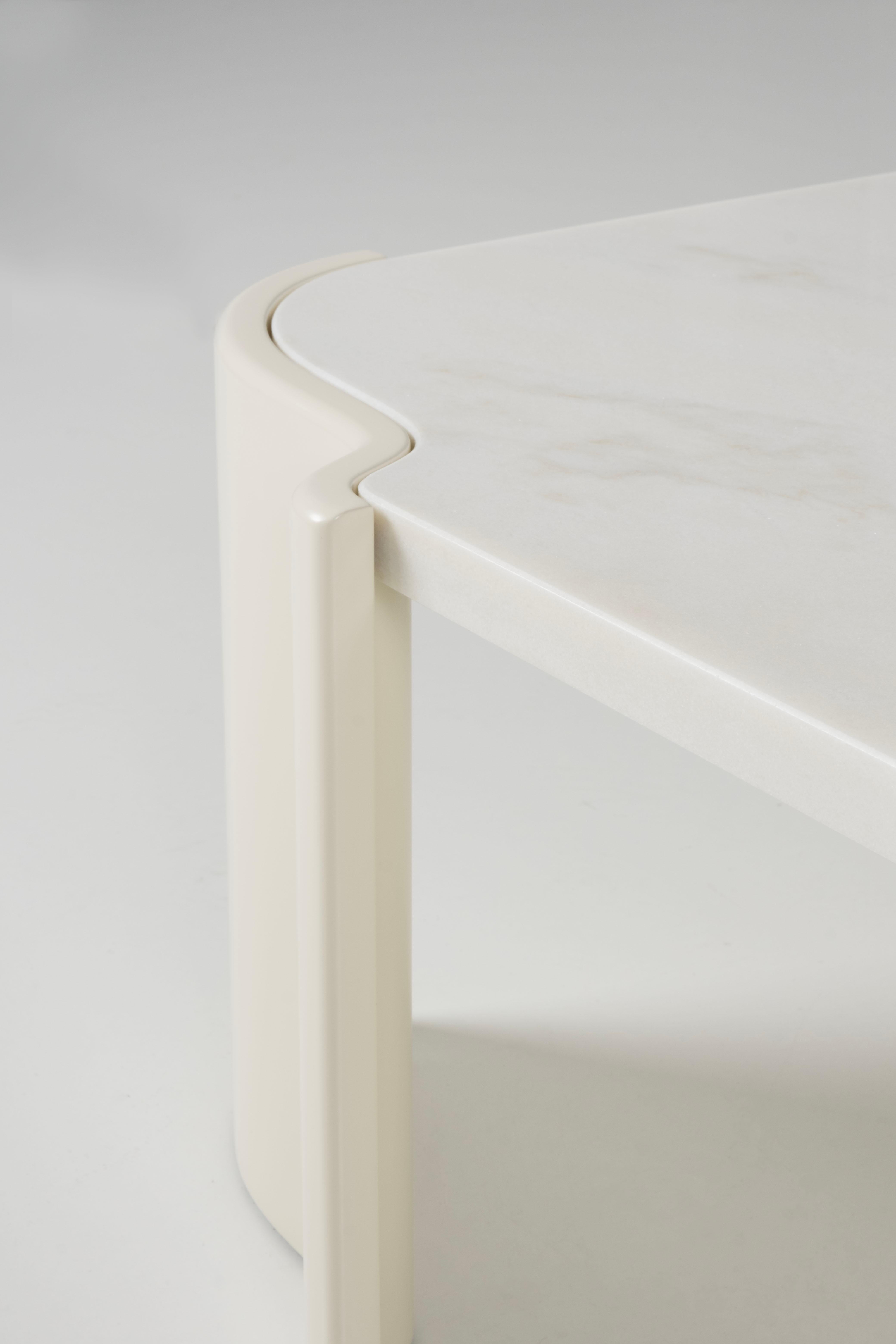 Modern Salemas Coffee Tables Calacatta Marble Handmade in Portugal by Greenapple For Sale 3