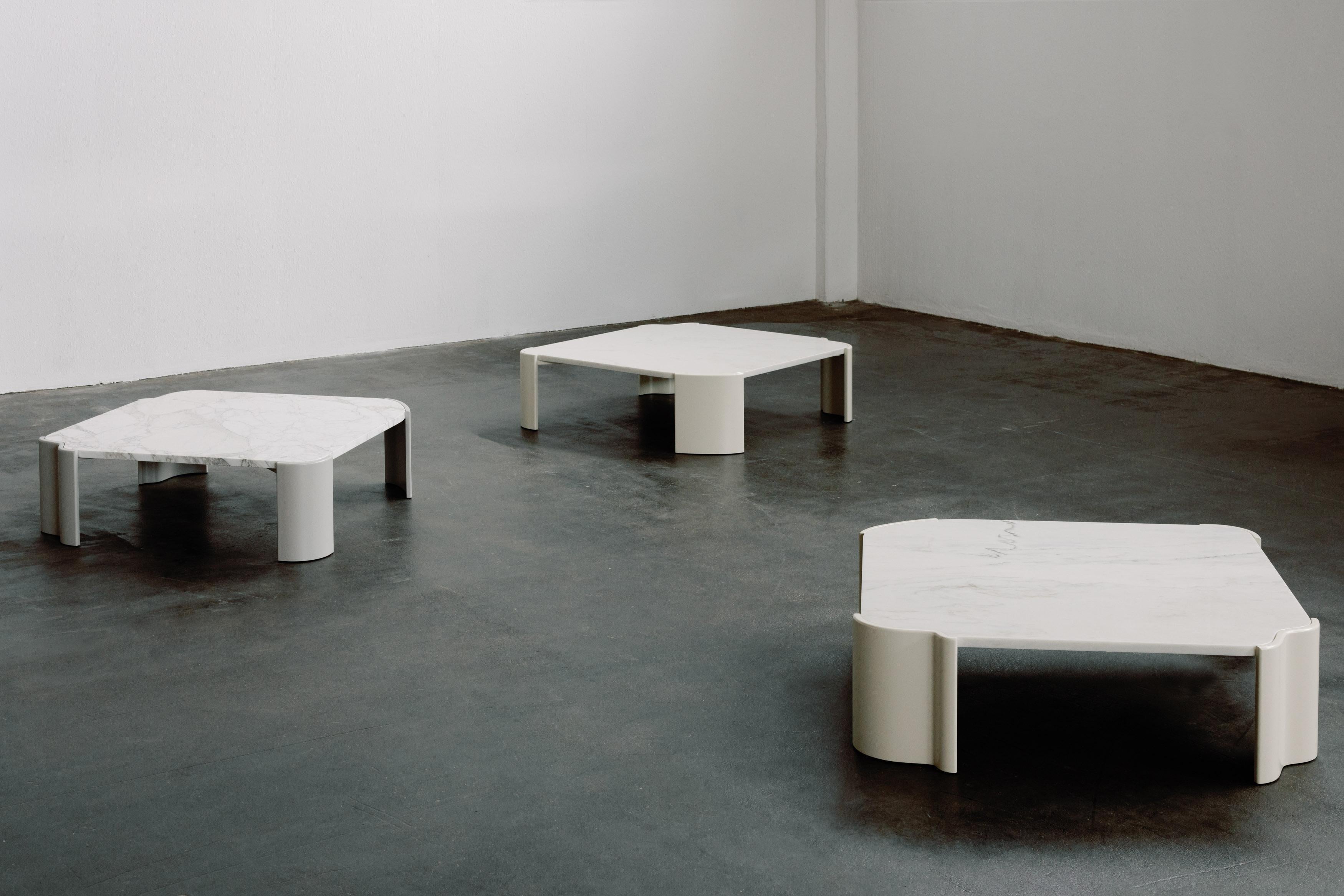 Portuguese Modern Salemas Coffee Tables Calacatta Marble Handmade in Portugal by Greenapple For Sale