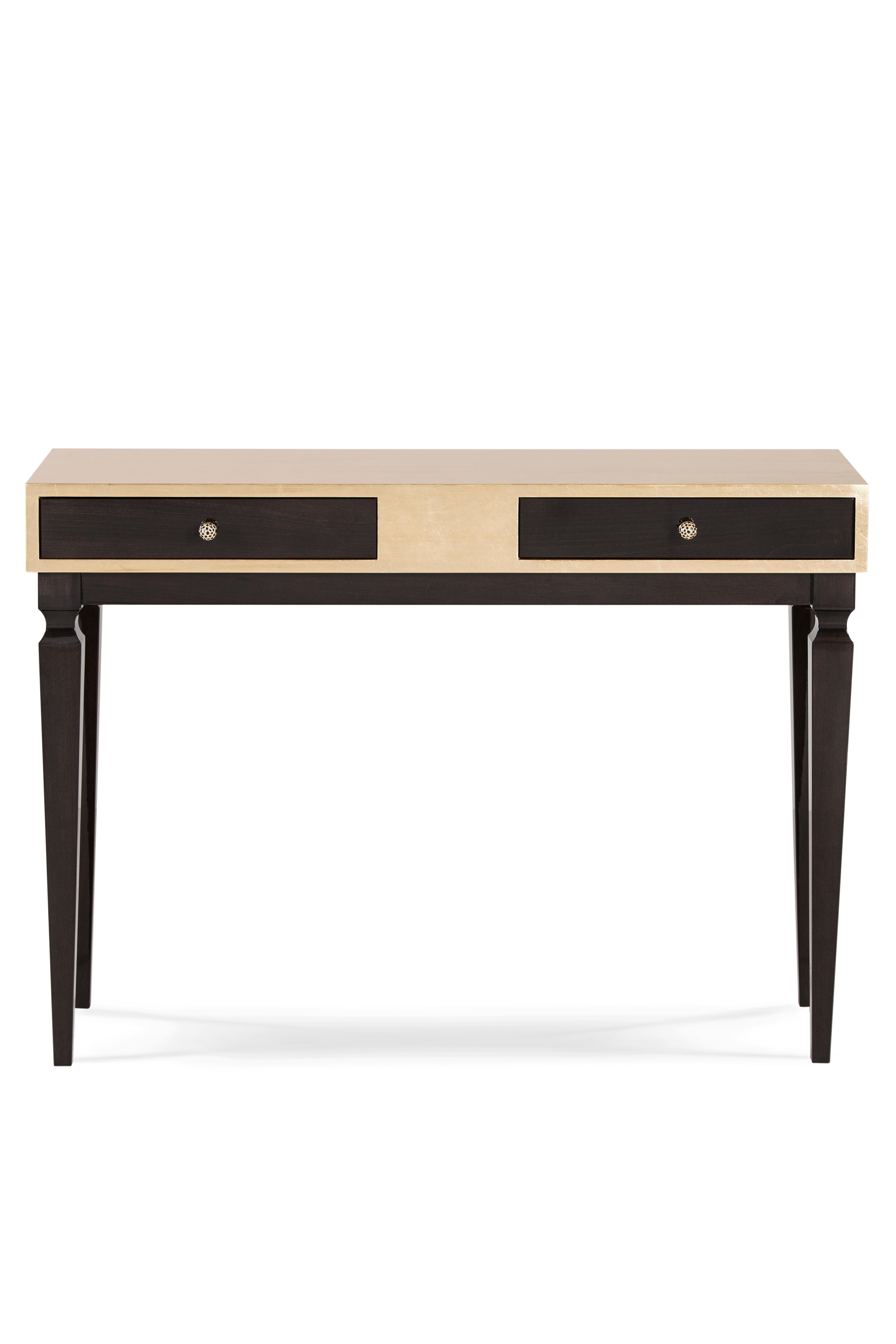 Art Deco Gwendolyn Console Table Dark Brown Beech Handmade Portugal Greenapple In New Condition For Sale In Lisboa, PT