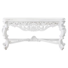 French Neoclassical Parma Console Table Hand Carved Handmade Portugal Greenapple