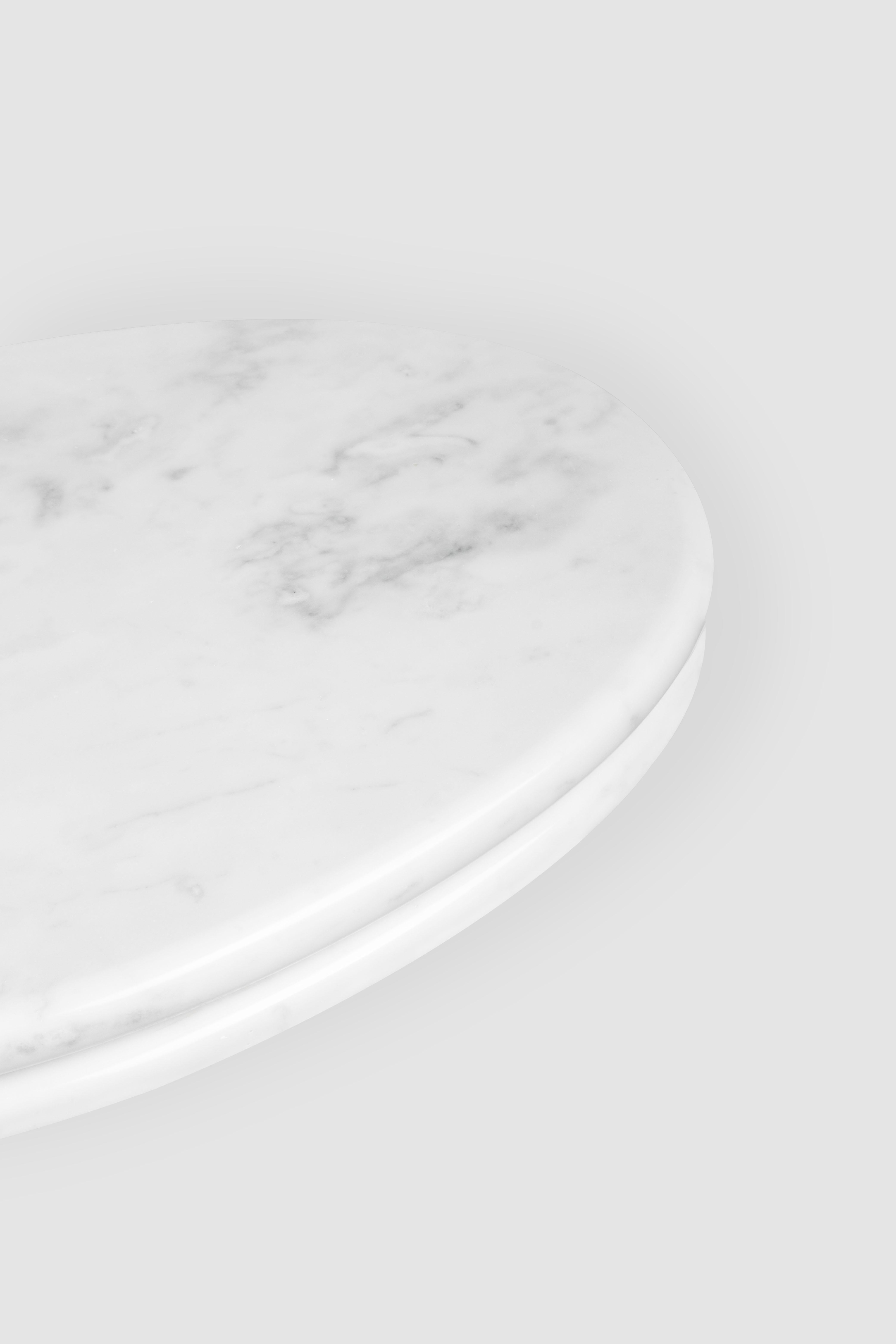 Console moderne Silhueta en marbre de Carrare fabriquée à la main au Portugal par Greenapple en vente 3