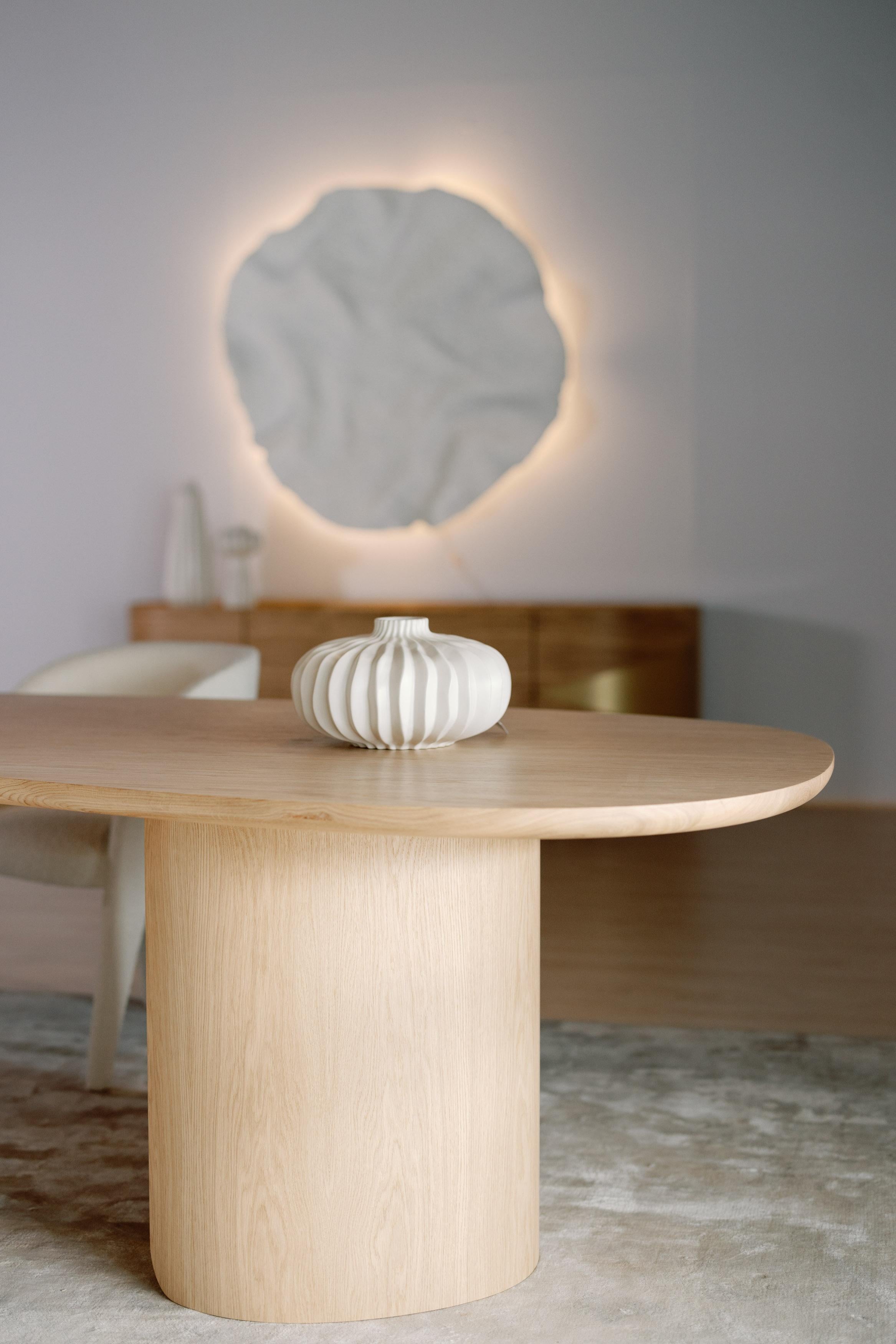 Contemporary Modern Armona Dining Table, American Oak, Handmade in Portugal by Greenapple For Sale
