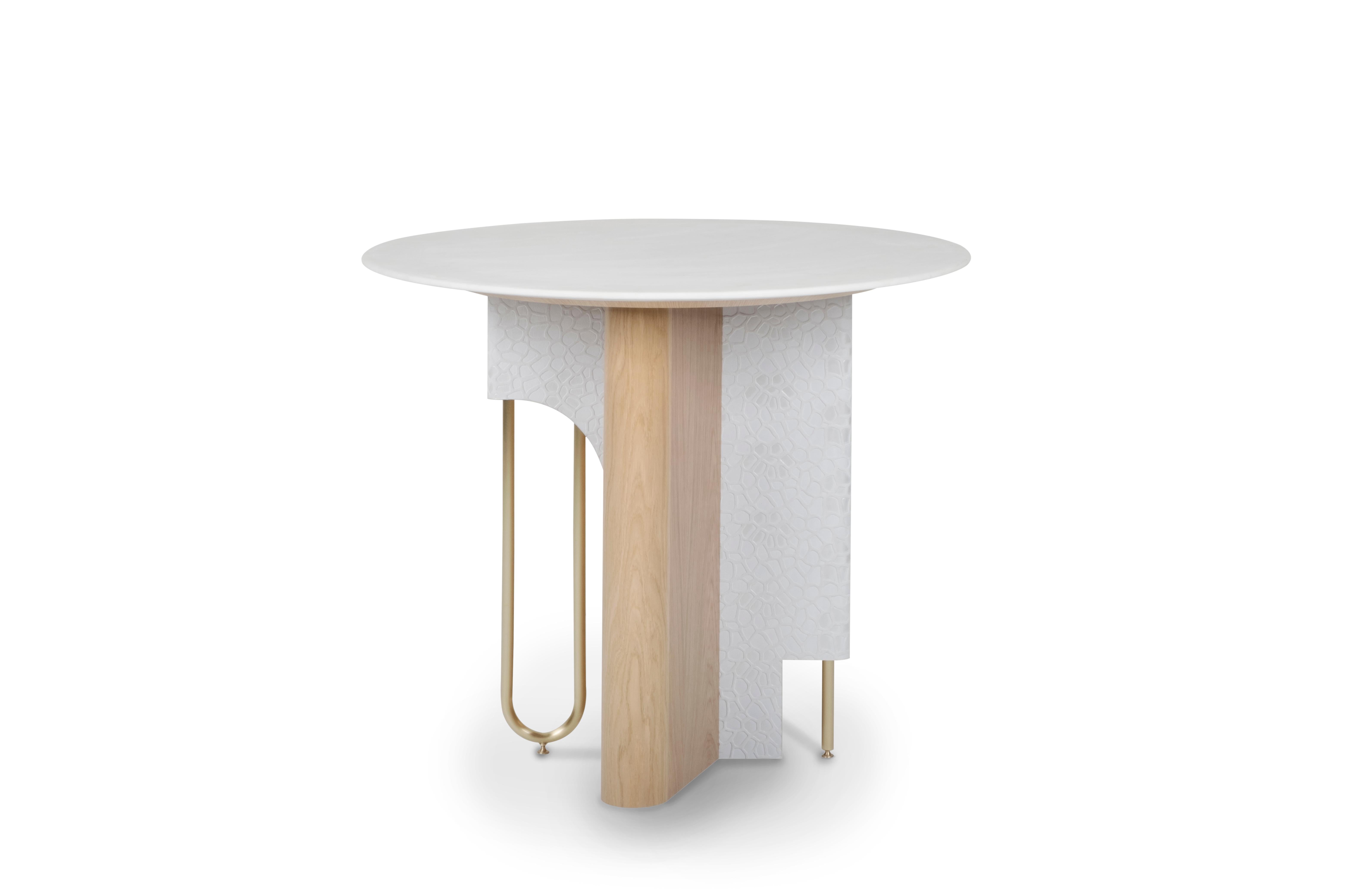 Contemporary Modern Ferreirinha Marble Dining Table, Handmade in Portugal by Greenapple For Sale