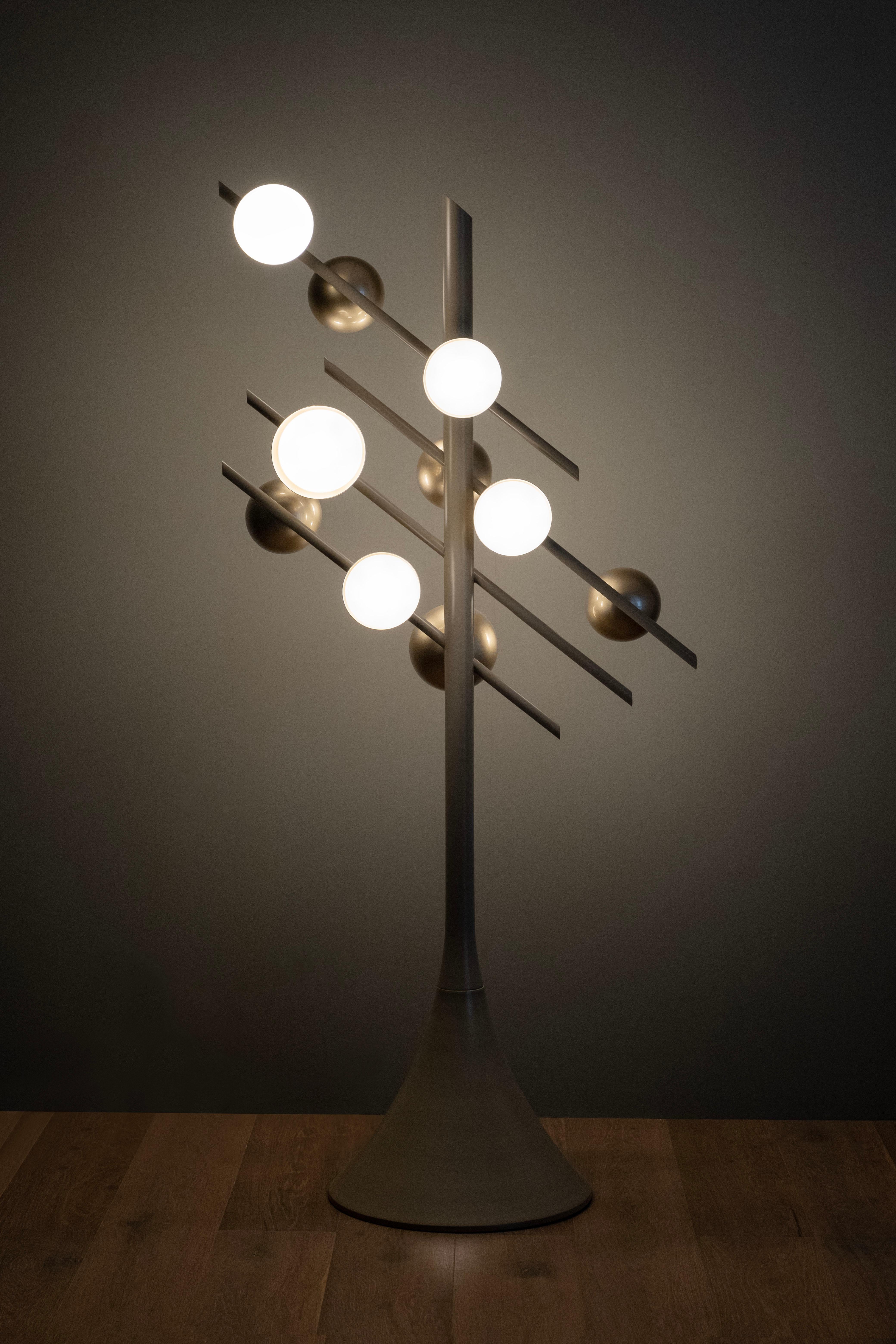 Flute Floor Lamp, Modern Collection, Handcrafted in Portugal - Europe by GF Modern.

The Flute art deco floor lamp is a statement lighting piece that brings harmony to any space, requiring no musical sheet for one to appreciate its design. This art