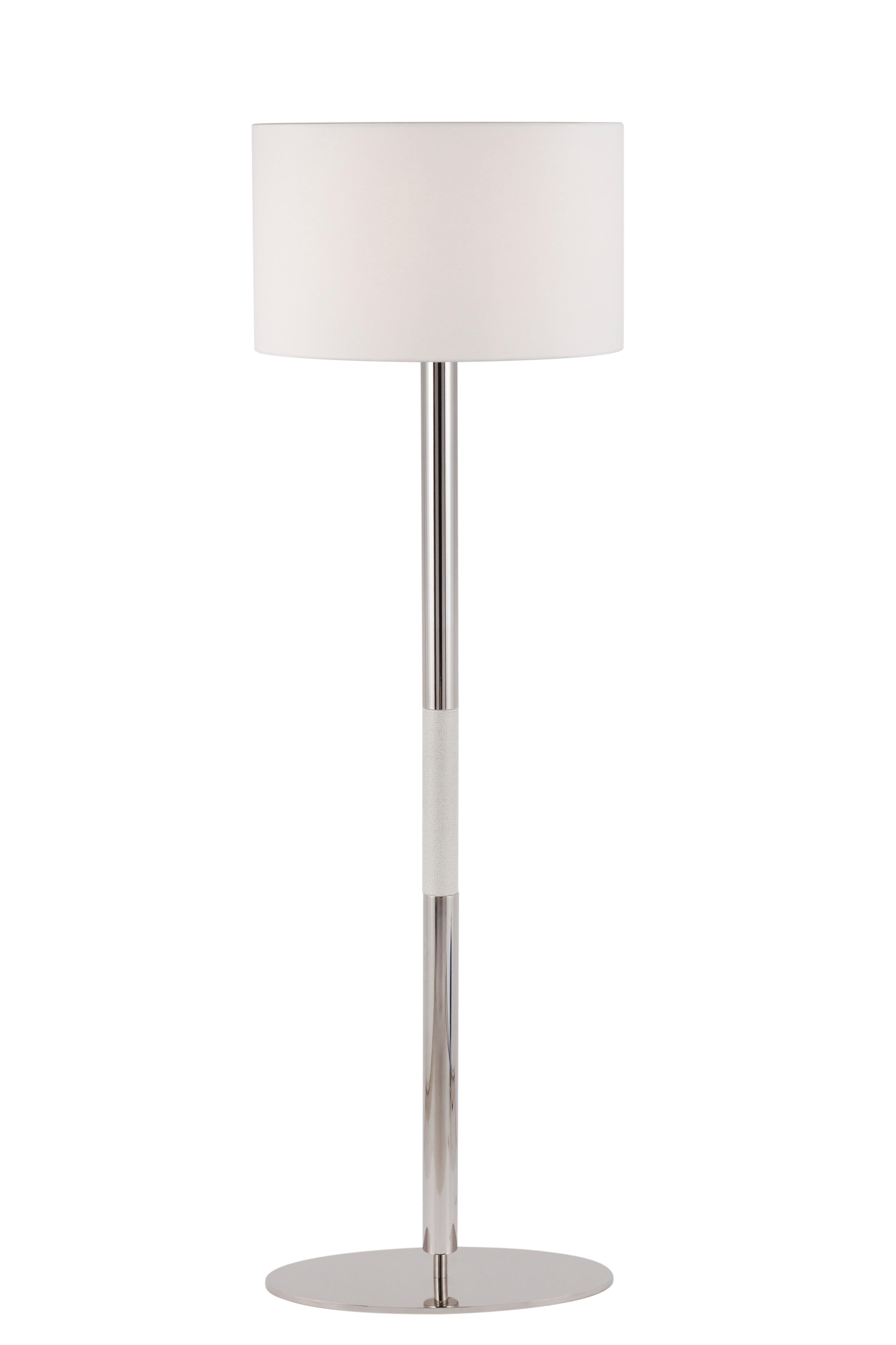 Gau Floor Lamp, Modern Collection, Handcrafted in Portugal - Europe by GF Modern.

The luxurious floor lamp Gau creates a subliminal ambience for extraordinary living. The inlay detail in pearl-coloured faux leather harmonises with the wonderful