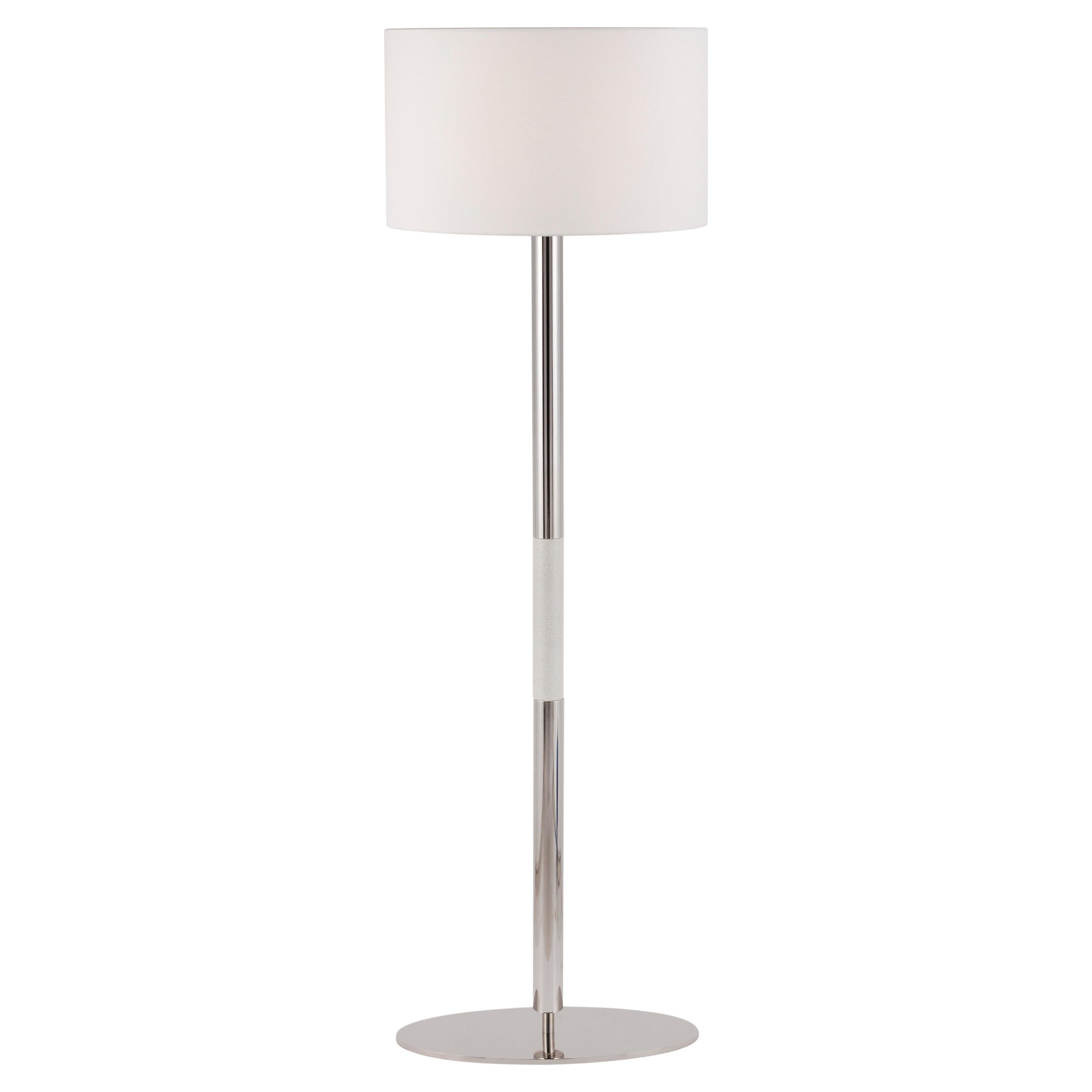 Modern Champagne Gau Floor Lamp Faux Leather Handmade in Portugal by Greenapple
