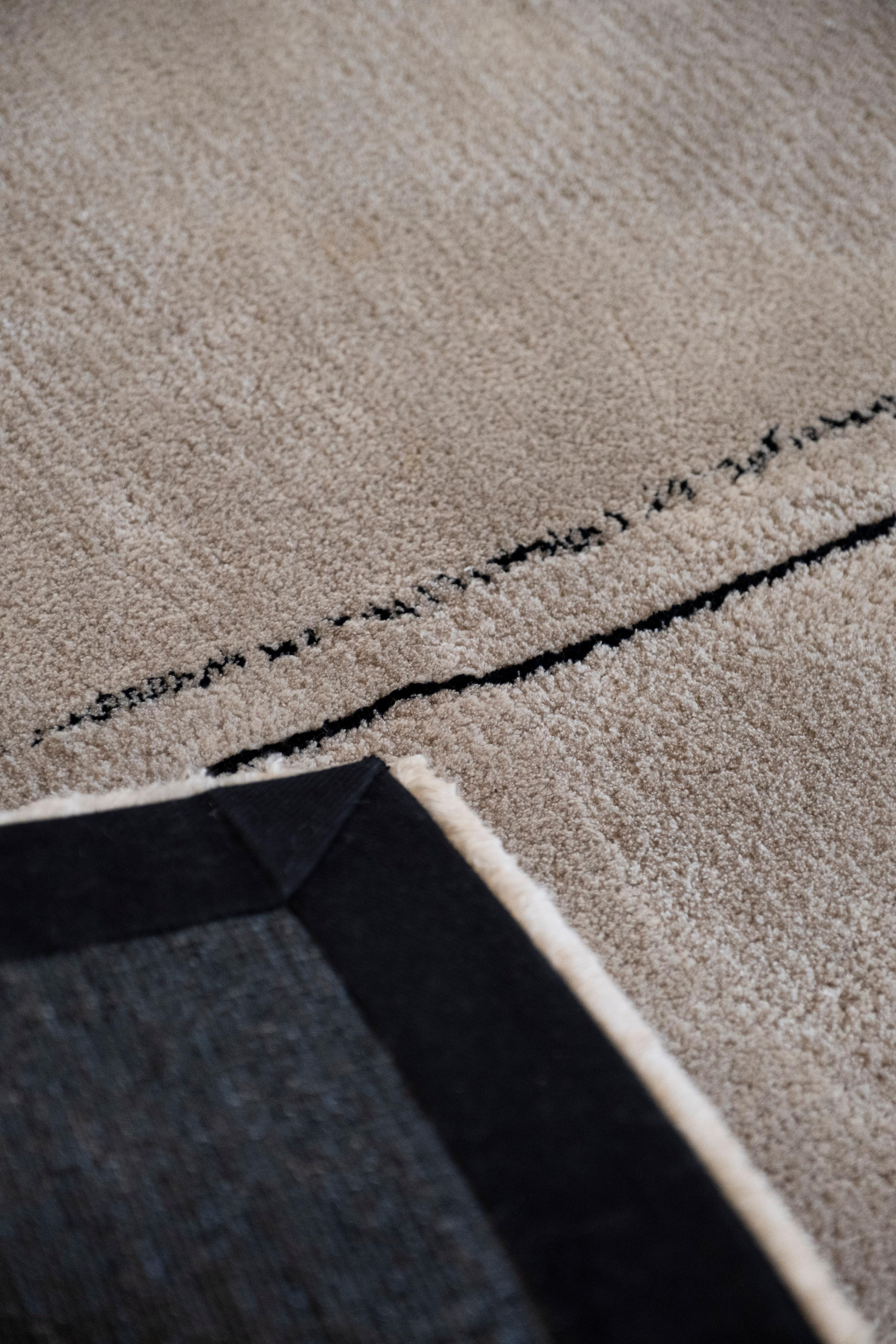 Modern Liberdade Carpet, Silk Bamboo Rug, Handmade in Portugal by Greenapple For Sale 4
