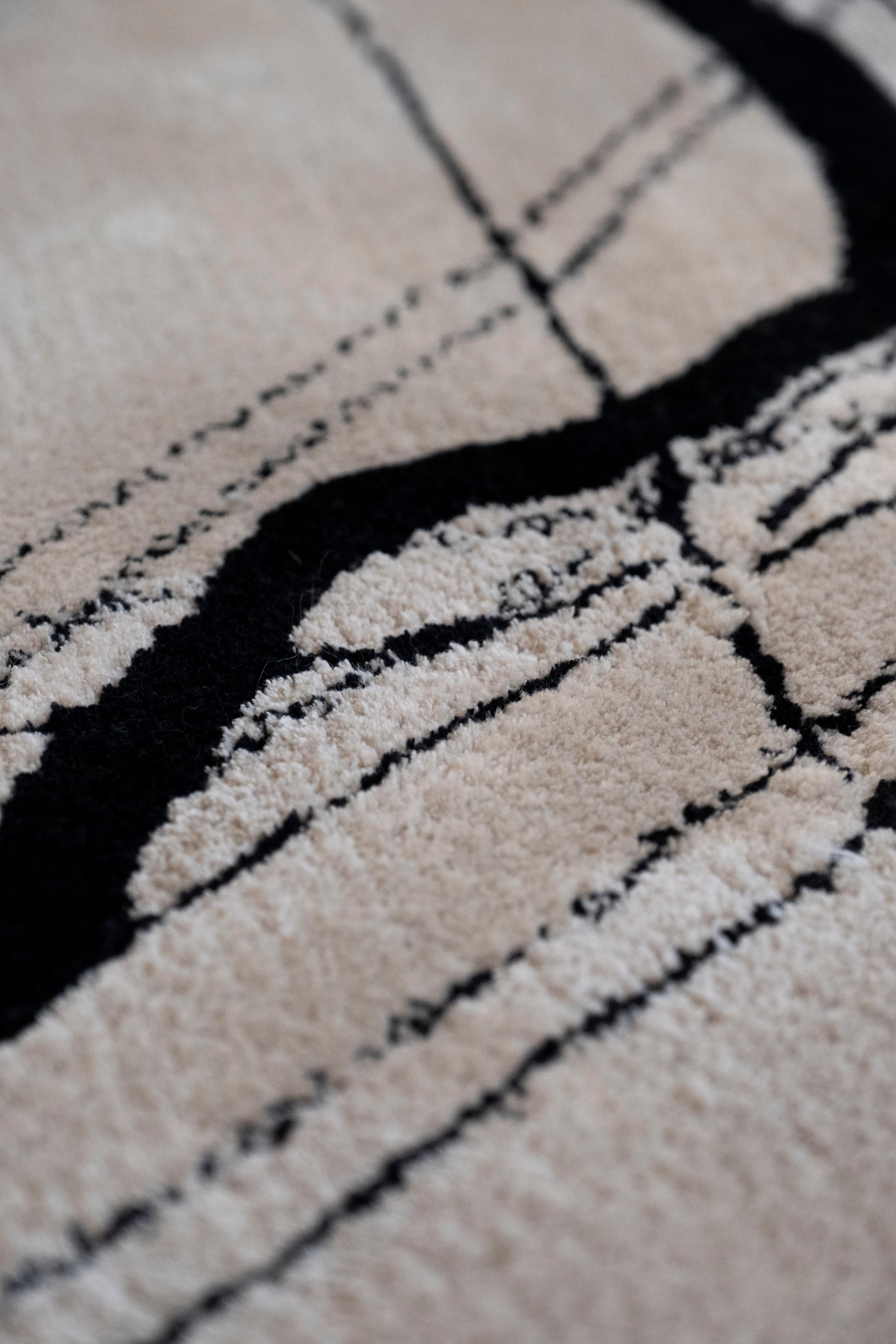 Modern Liberdade Carpet, Silk Bamboo Rug, Handmade in Portugal by Greenapple For Sale 1