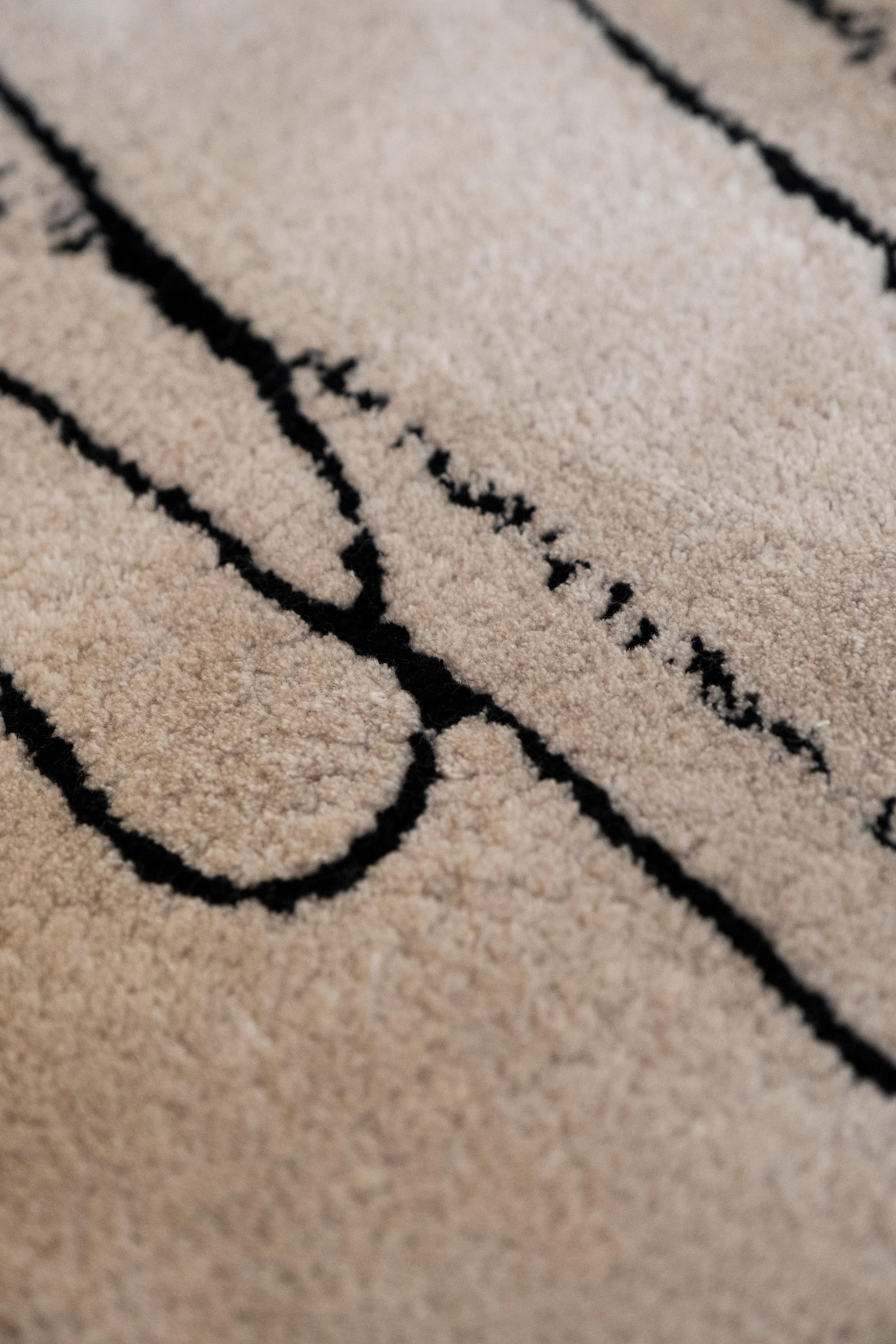 Modern Liberdade Carpet, Silk Bamboo Rug, Handmade in Portugal by Greenapple For Sale 3