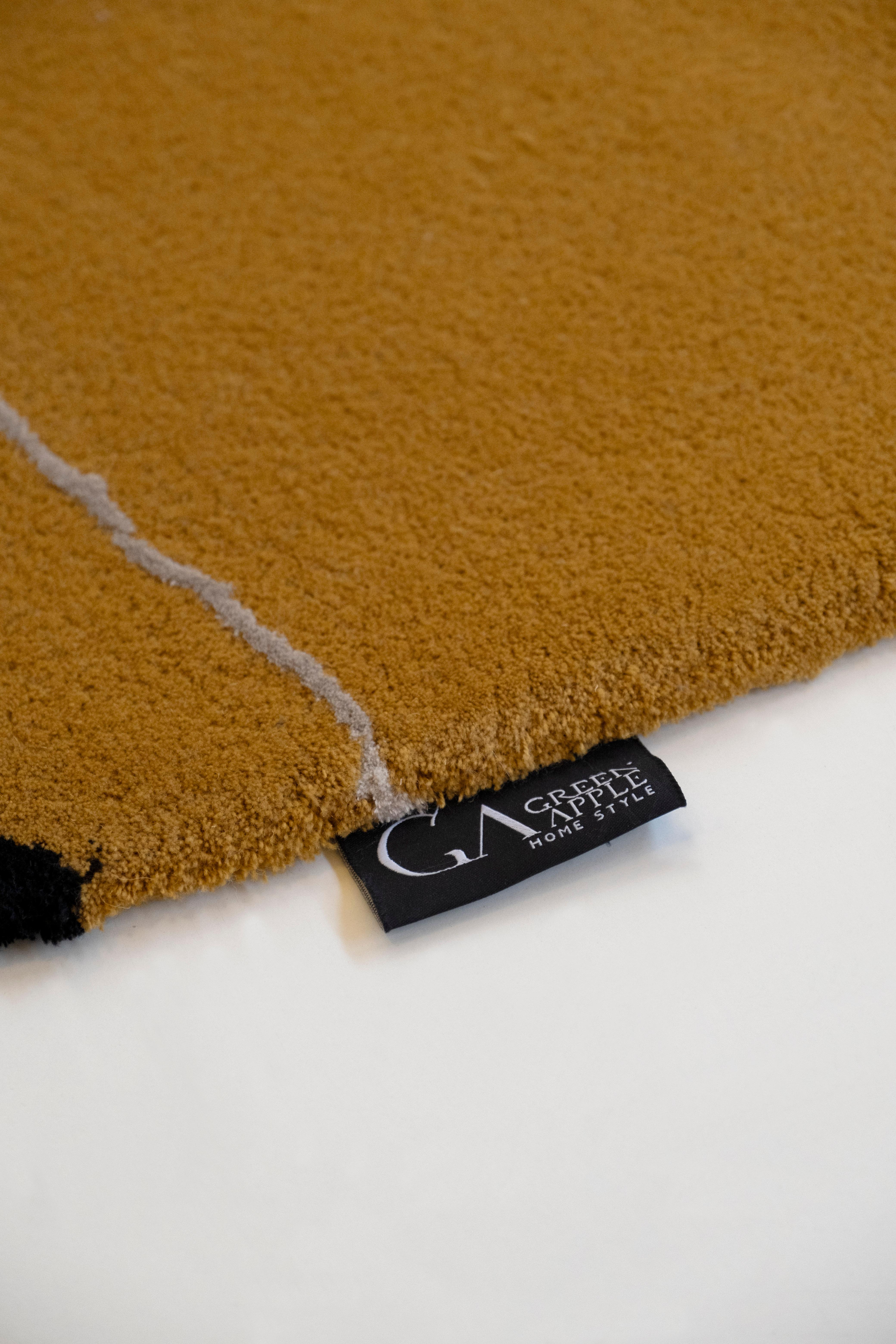 Contemporary Modern Natura Carpet, Silk Bamboo Rug, Handmade in Portugal by Greenapple For Sale