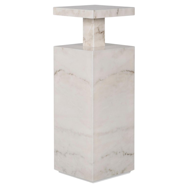 Greenapple Pedestal, Monique Pedestal Stand, in Marble, Handmade in Portugal For Sale