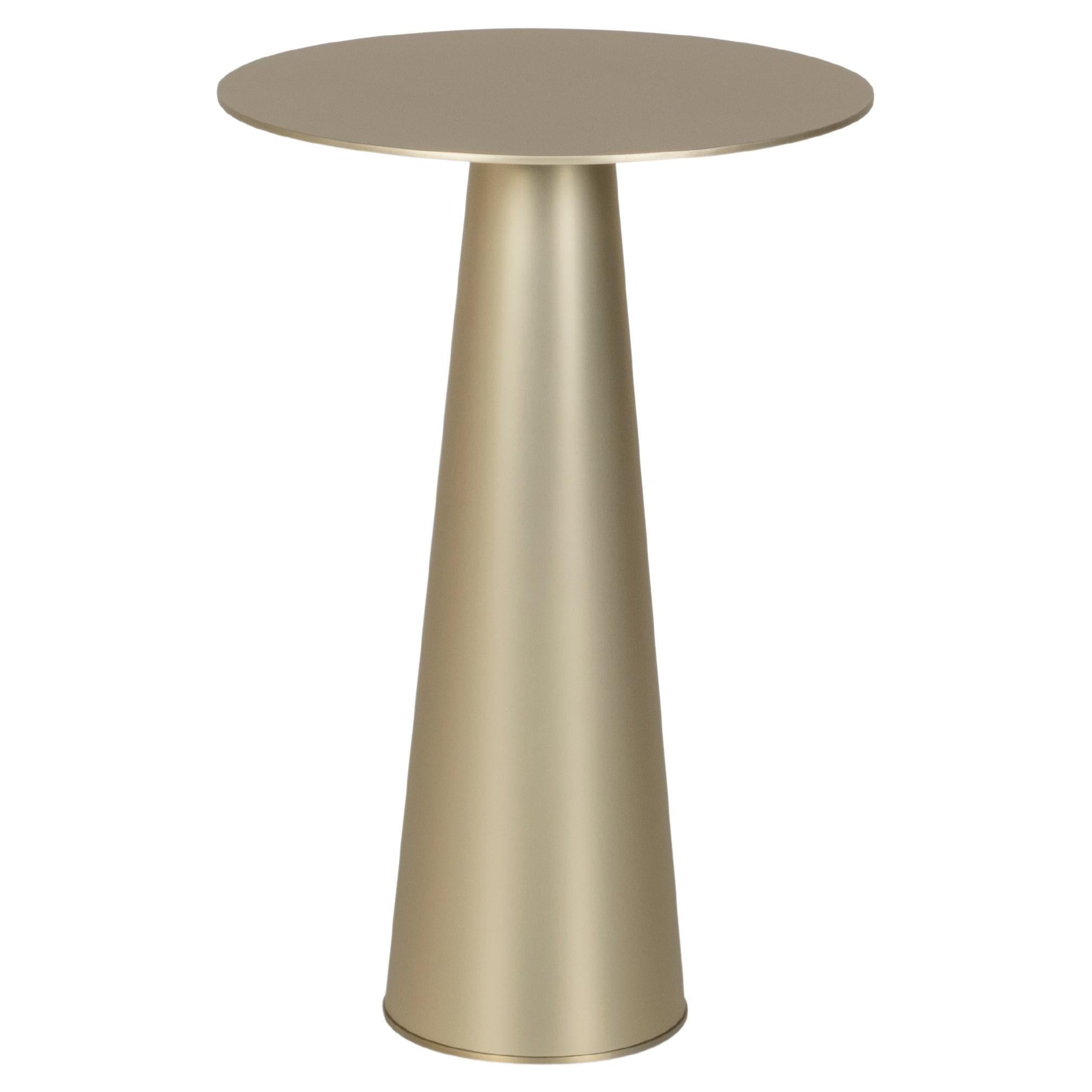 Modern Diamant Side Table Champagne Stainless Steel Handmade Portugal Greenapple For Sale