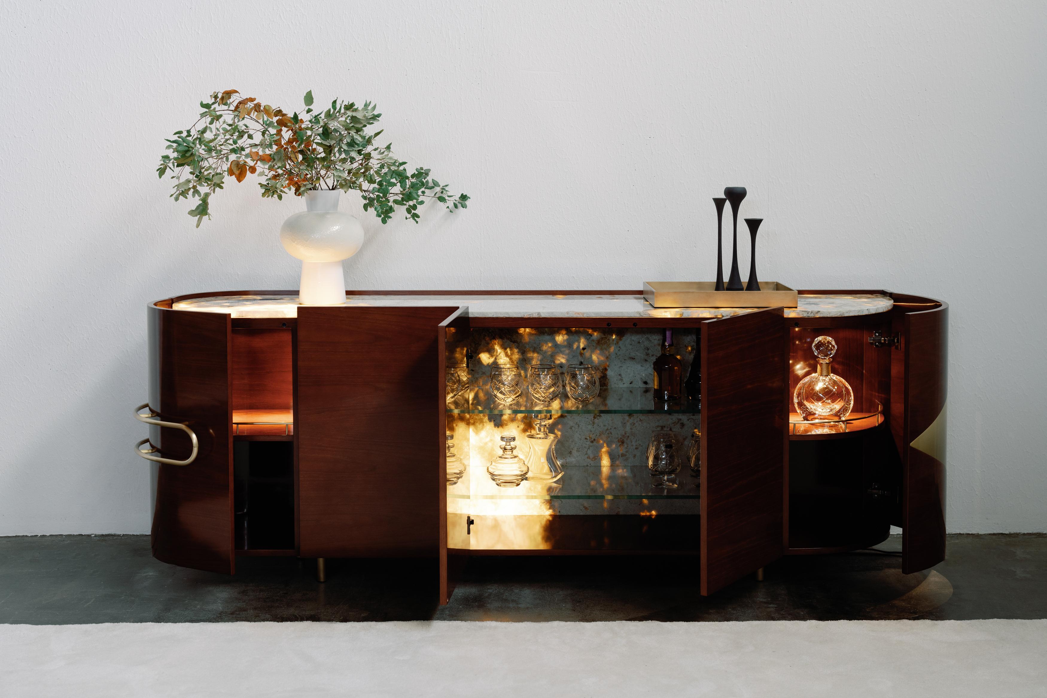 Olival Cocktail Cabinet, Contemporary Collection, Handcrafted in Portugal - Europe by Greenapple.

Designed by Rute Martins for the Contemporary Collection, the Olival modern cocktail cabinet is inspired by the sacred symbolism of the ancient Greek