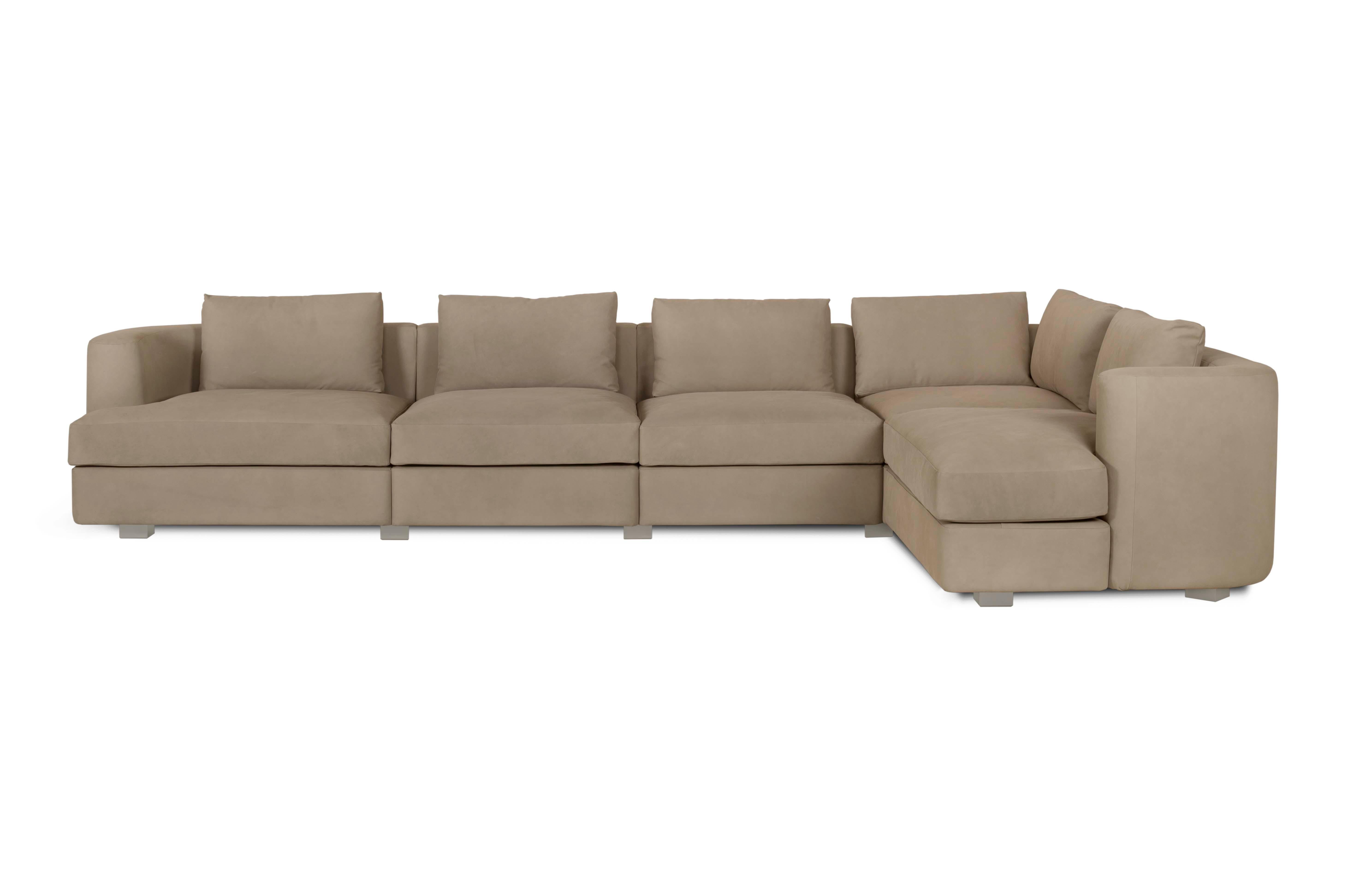 Sand Wave Sofa w/ Chaise, Contemporary Collection, Handcrafted in Portugal - Europe by Greenapple.

Like the sand waves flowing in the desert, this sofa brings a sense of calm and peace to anyone who dares to dig deep into relaxation. Inspired by