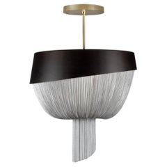 Lustre moderne Forever, en chêne, chaîne en aluminium, fabriqué à la main au Portugal par Greenapple