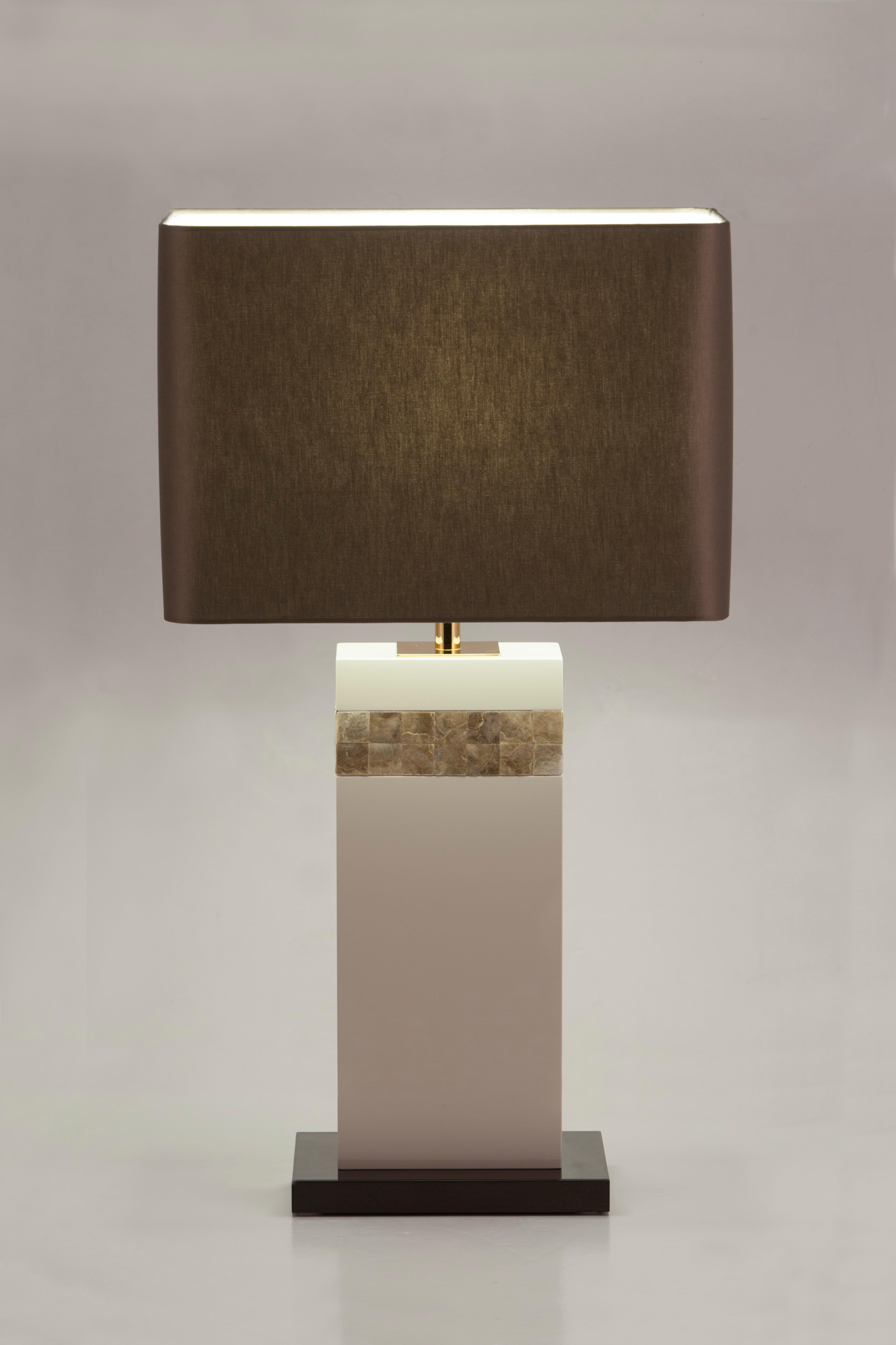 Portugais Set of 2 Oceanus Table Lamps Bronze Shade Handmade in Portugal by Greenapple en vente