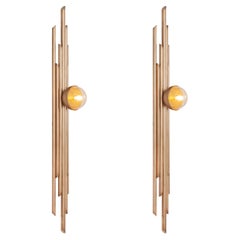 Greenapple Lámpara de Pared, Set/2 Lámparas de Pared Mira, Doradas, Hechas a Mano en Portugal