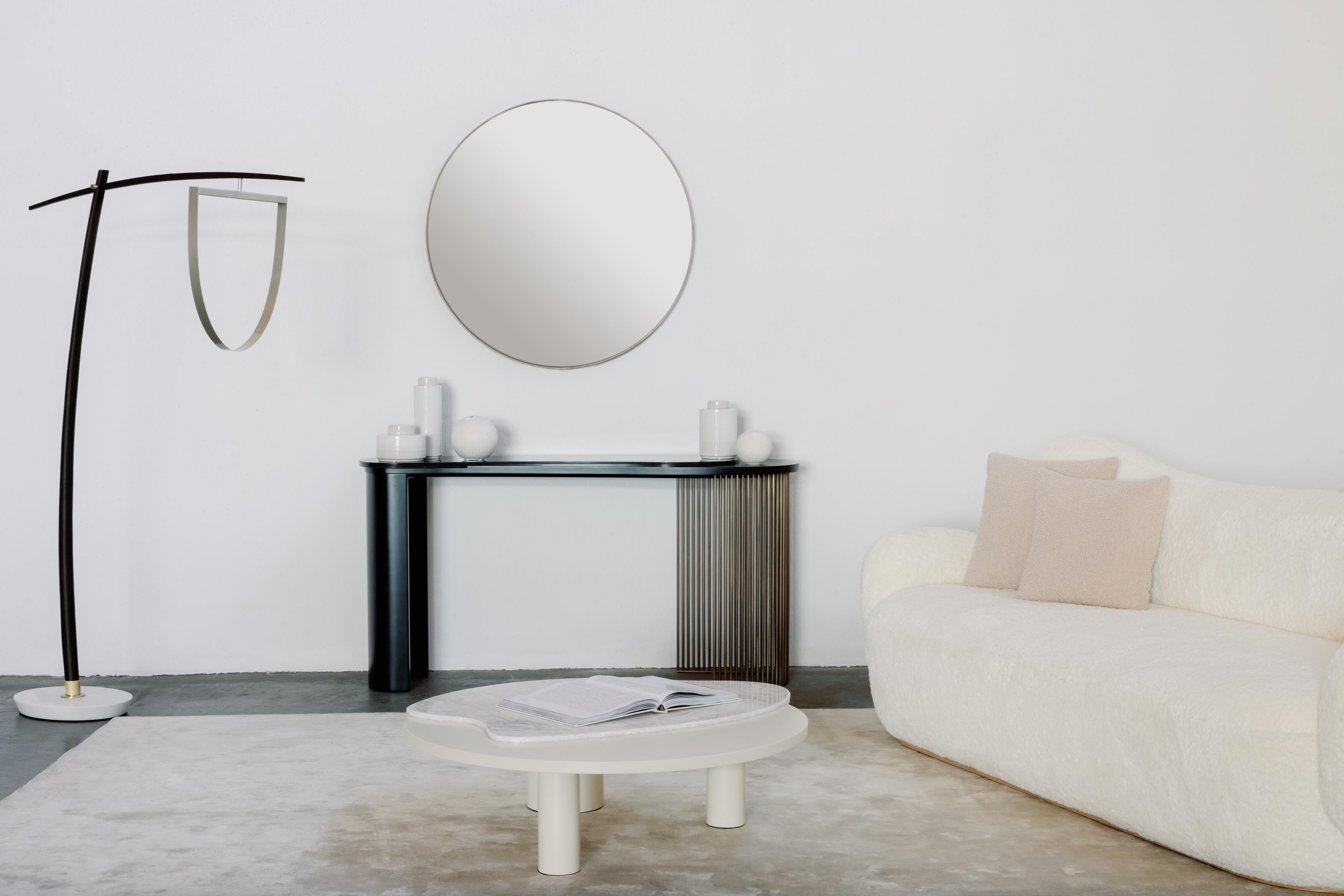 The Moderns Avelar Wall Mirror Black Brass Handmade in Portugal by Greenapple en vente 5