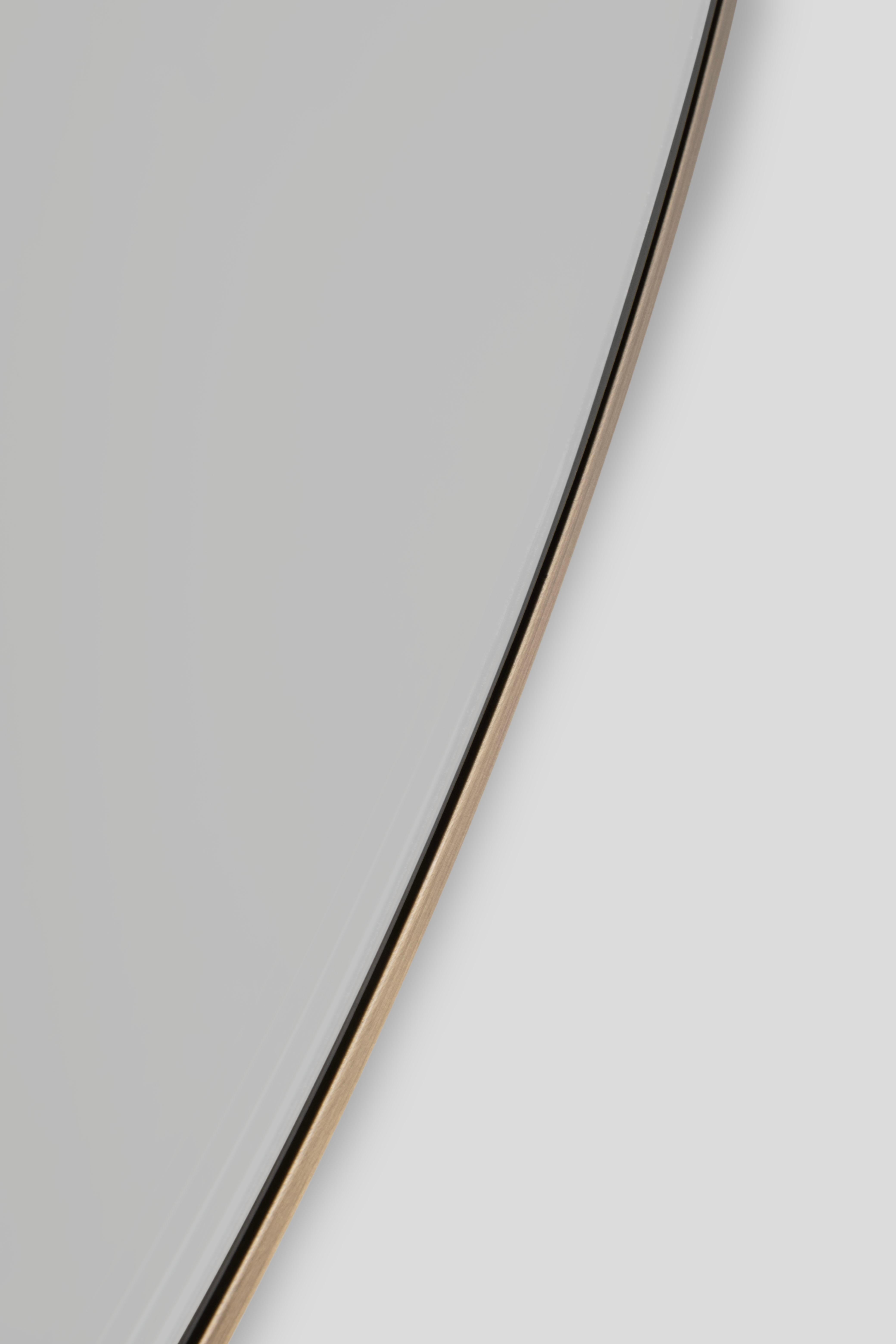 XXIe siècle et contemporain The Moderns Modernity Miroir mural Avelar Laiton noir Fait main par Greenapple en vente