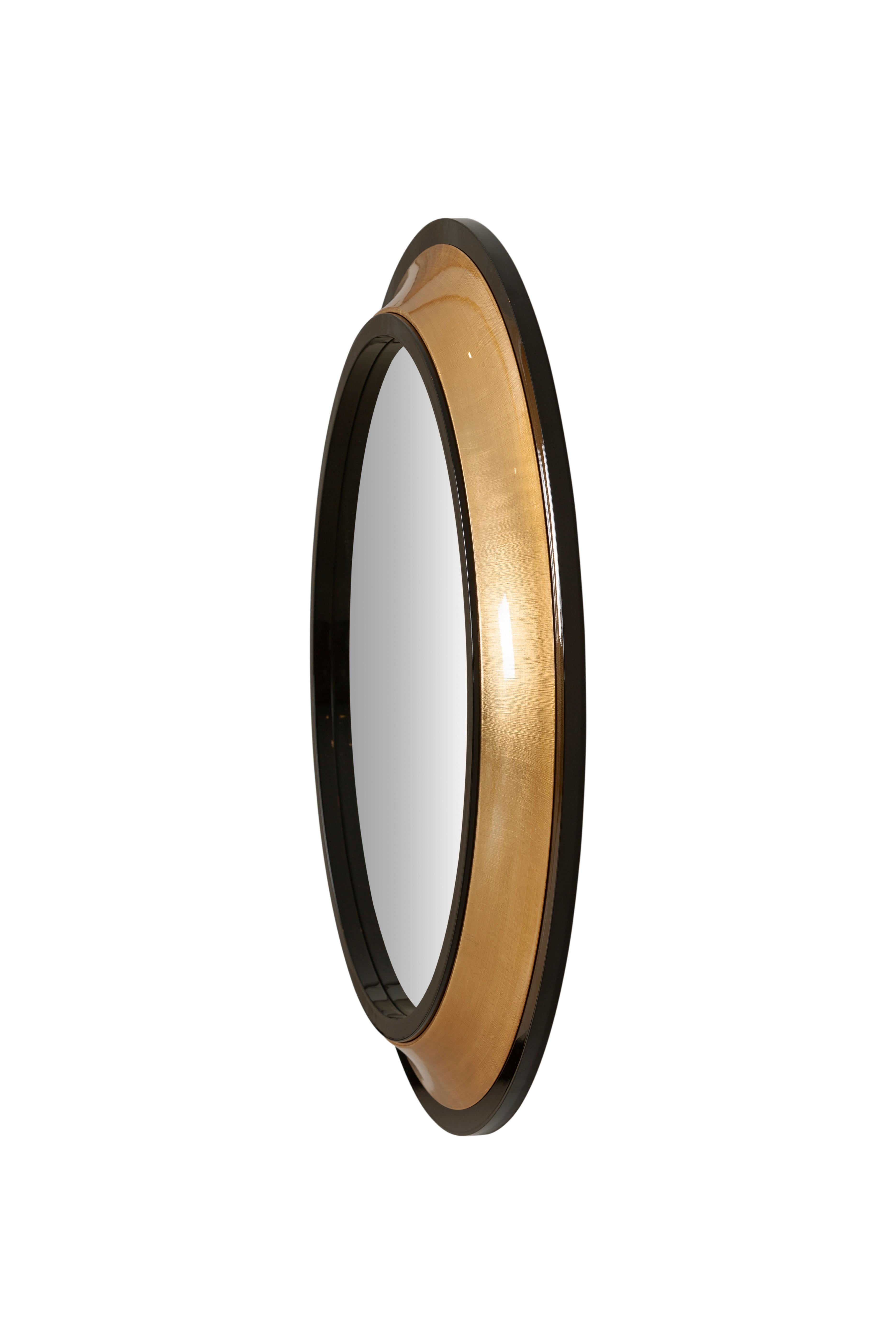 Portuguese Modern Grifo Wall Mirror Gold Leaf Handmade in Portugal by Greenapple For Sale