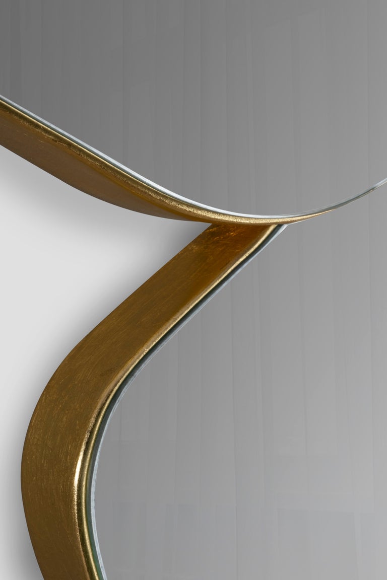 Modern Infinity Wall Mirror, Gold Leaf, Handmade in Portugal by