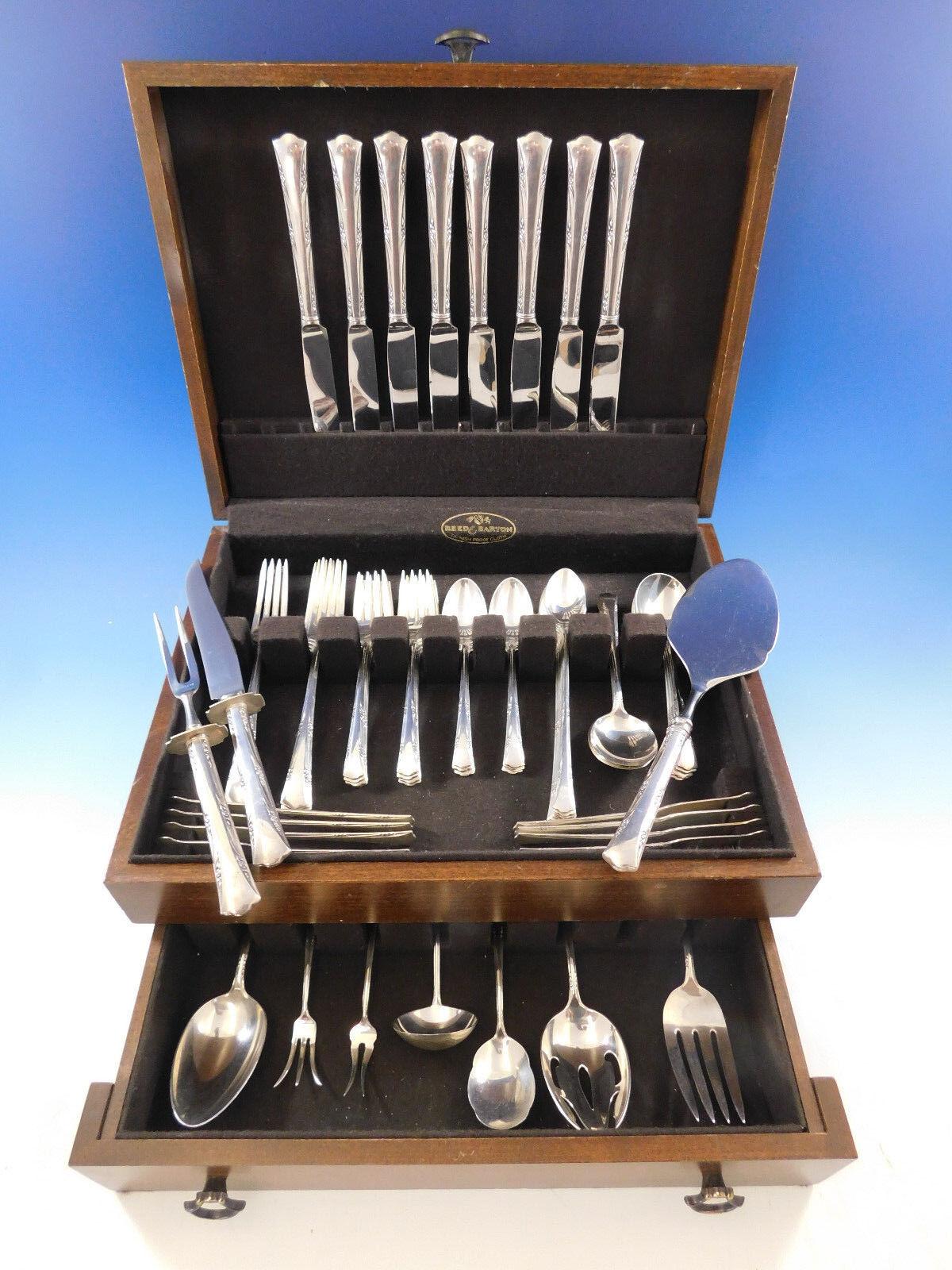 Set di posate in argento sterling Greenbrier by Gorham - 66 pezzi. Questo set include

8 coltelli da pranzo, 9 1/2