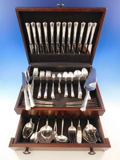 Greenbrier by Gorham Sterling Silver Flatware Set for 12 Service 124 Pieces