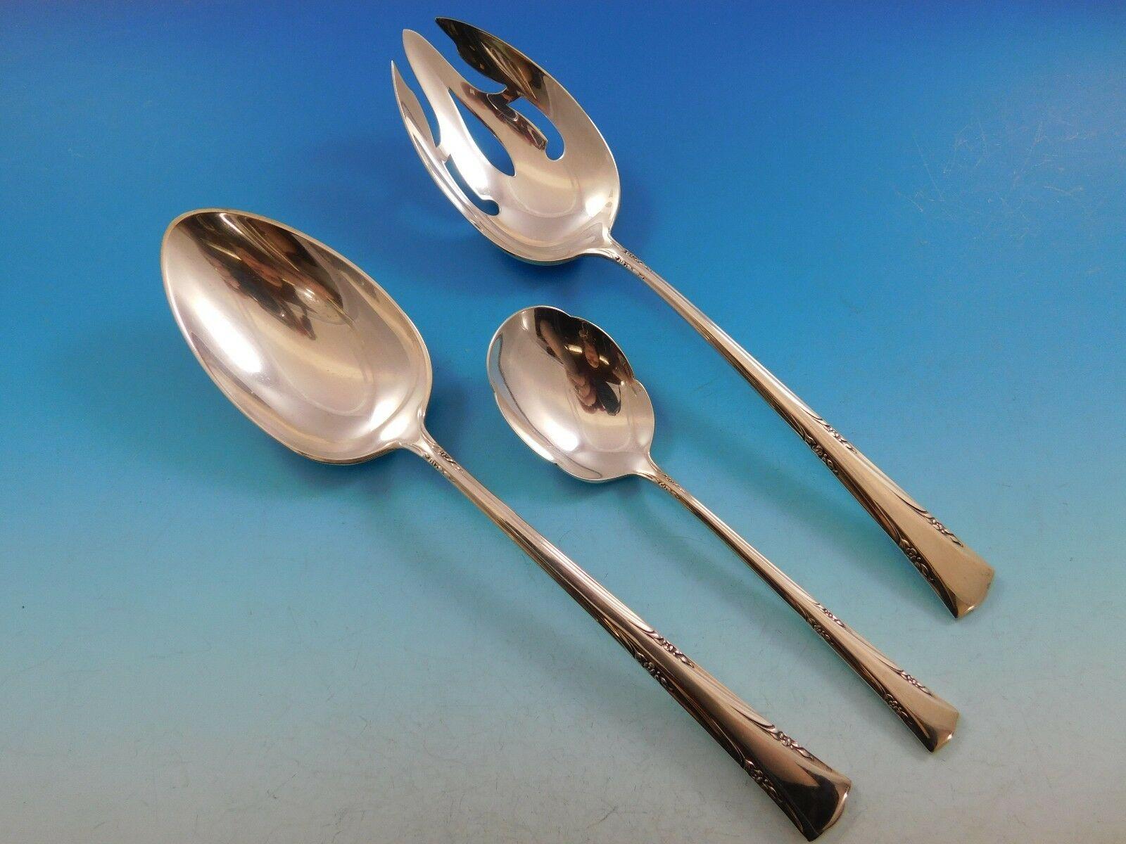 Greenbrier by Gorham Sterling Silver Flatware Set for 12 Service 124 Pieces For Sale 2