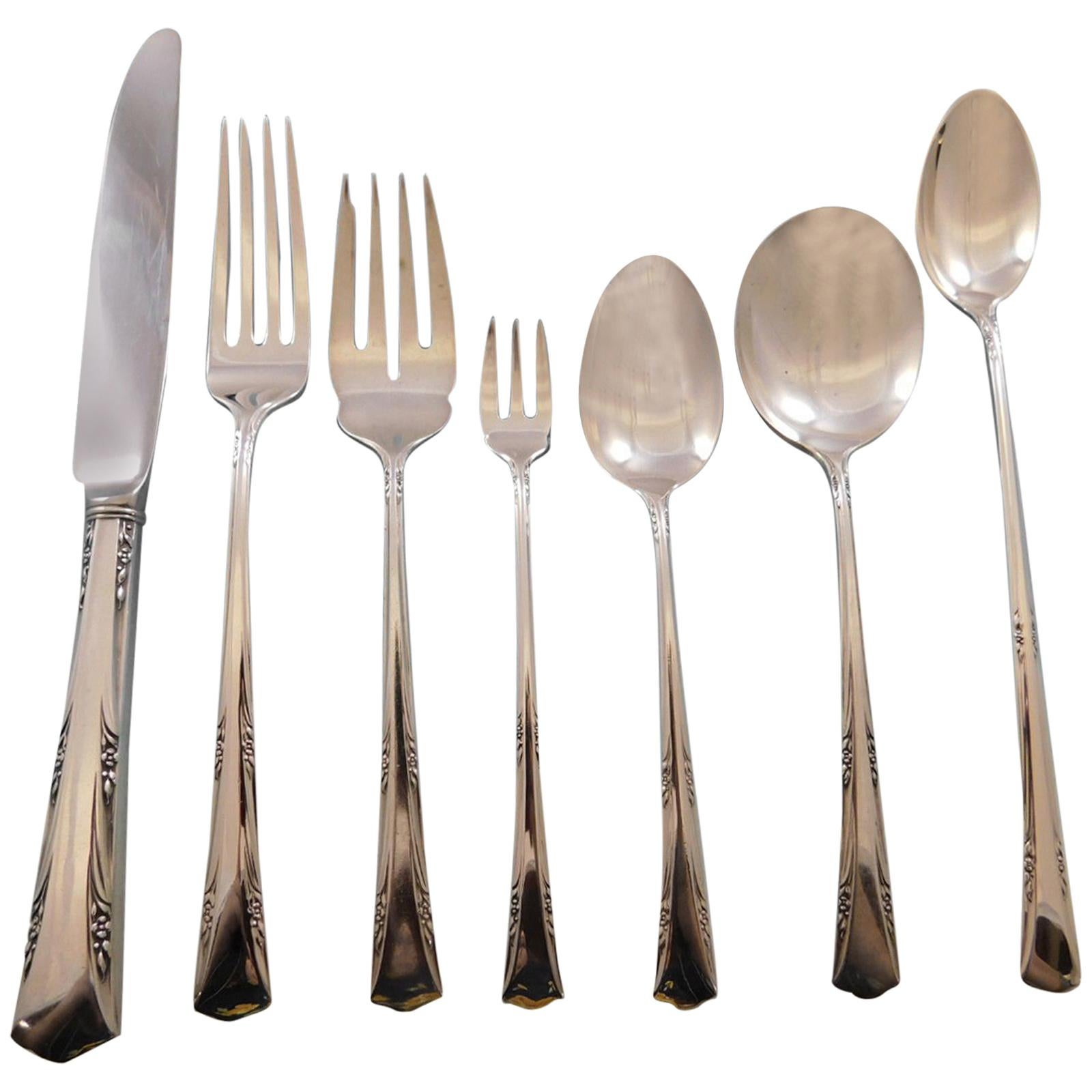 Greenbrier by Gorham Sterling Silver Flatware Set for 8 Service 56 Pieces