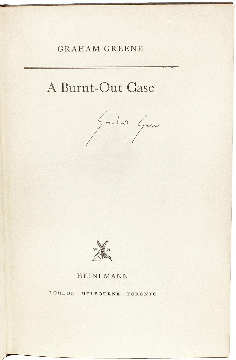 GREENE, Graham. Un caso quemado. 1961 - FIRMADO - ¡PRIMERA EDICIÓN! mediados del siglo XX en venta