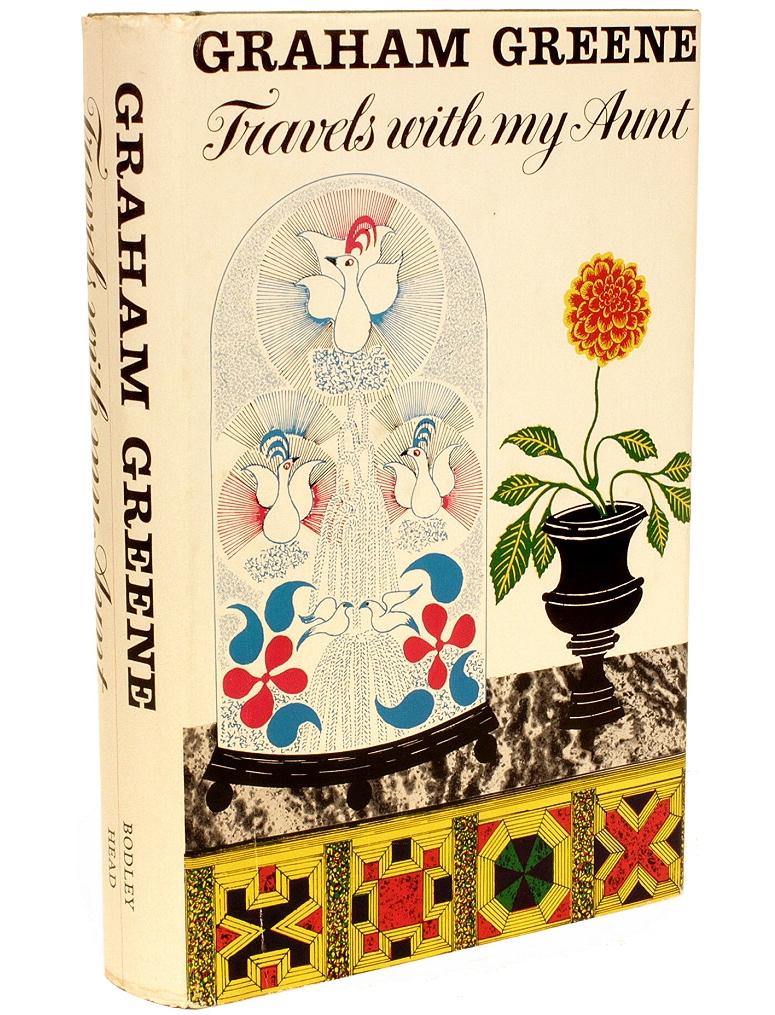 Author: Greene, Graham. 

Title: Travels With My Aunt.

Publisher: London: The Bodley Head, 1969.

Description: first edition presentation copy. 1 vol., inscribed on the title-page 
