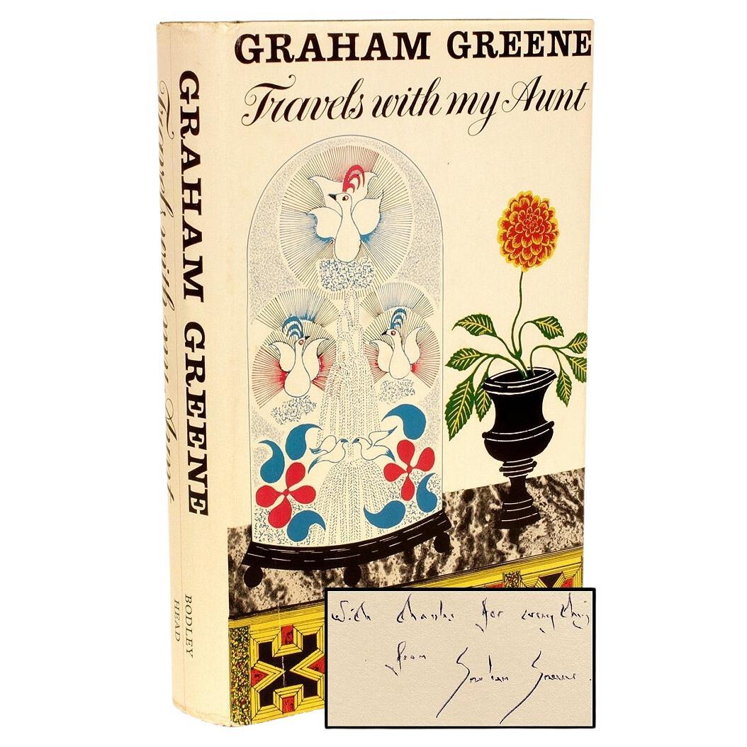 Greene, Graham, Travels with My Aunt, Erstausgabe - Präsentationskopie - 1969