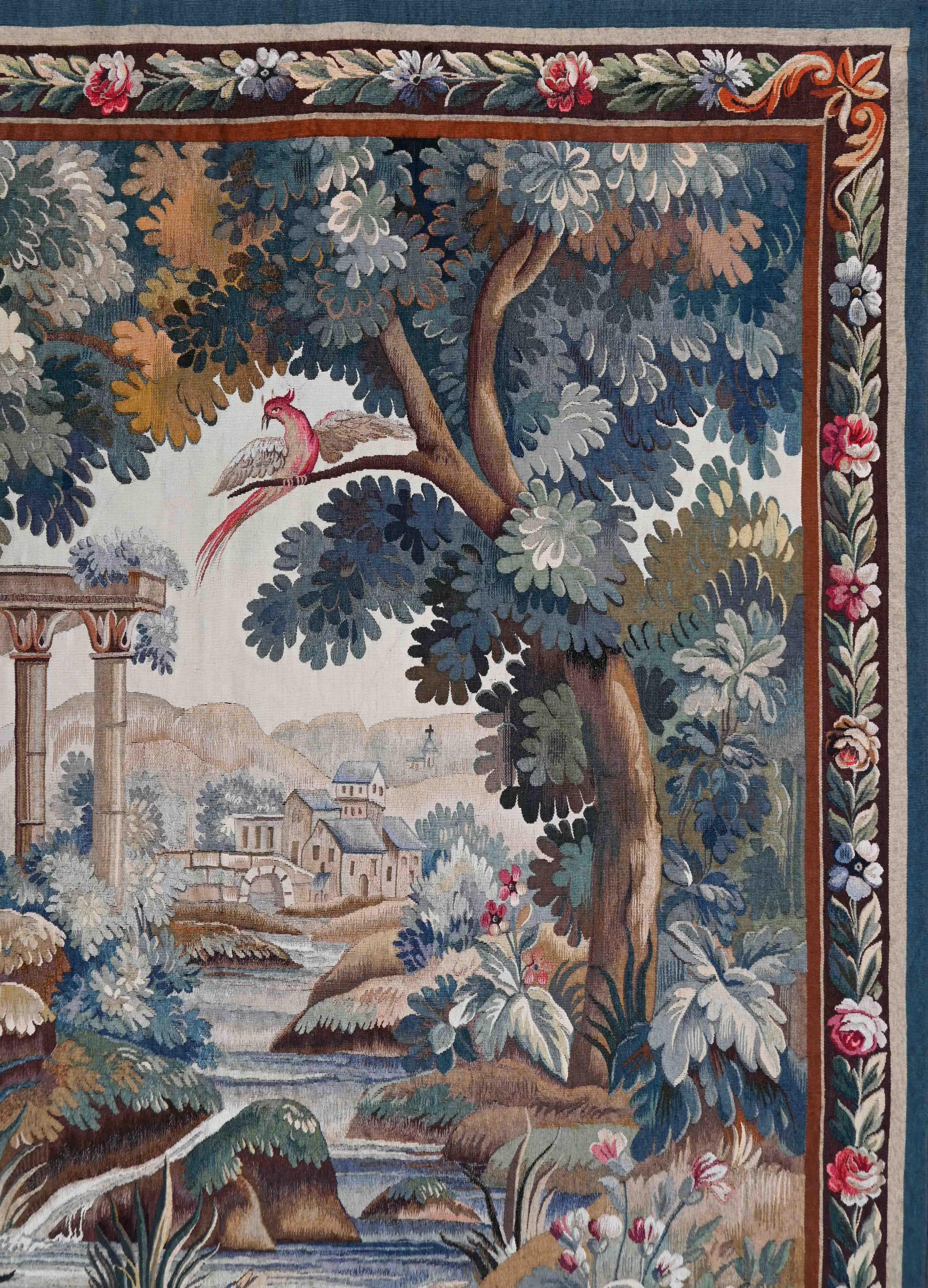Periodo: xIX secolo
Stile: Verde
Condizioni: Condizioni perfette
Materiale: Lana e seta 
Larghezza: 142 cm
Altezza: 197 cm
Profondità: 0,5 cm

Come da tradizione, questo magnifico arazzo è stato sottoposto a un'accurata pulizia e a un attento