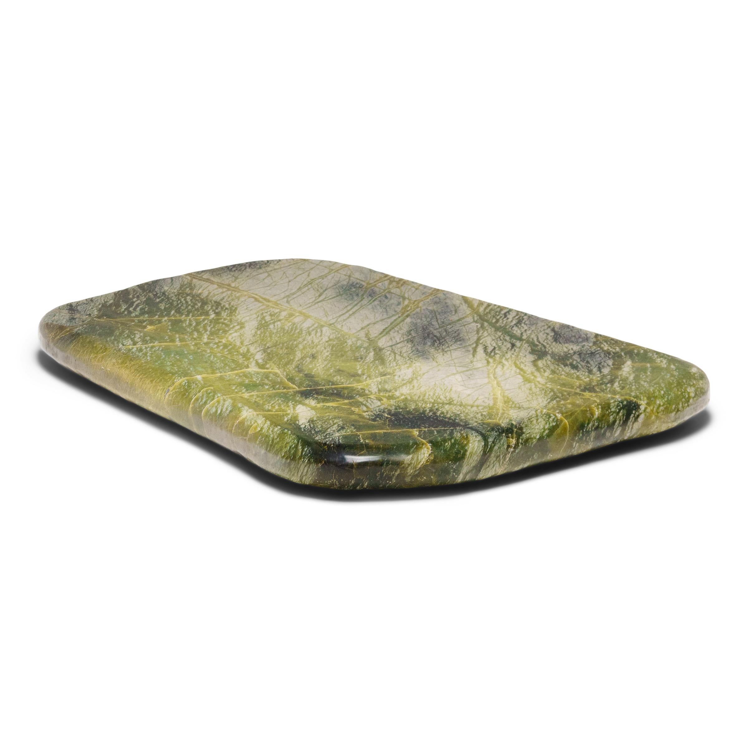 Organic Modern Greenery Meditation Serving Stone Slab