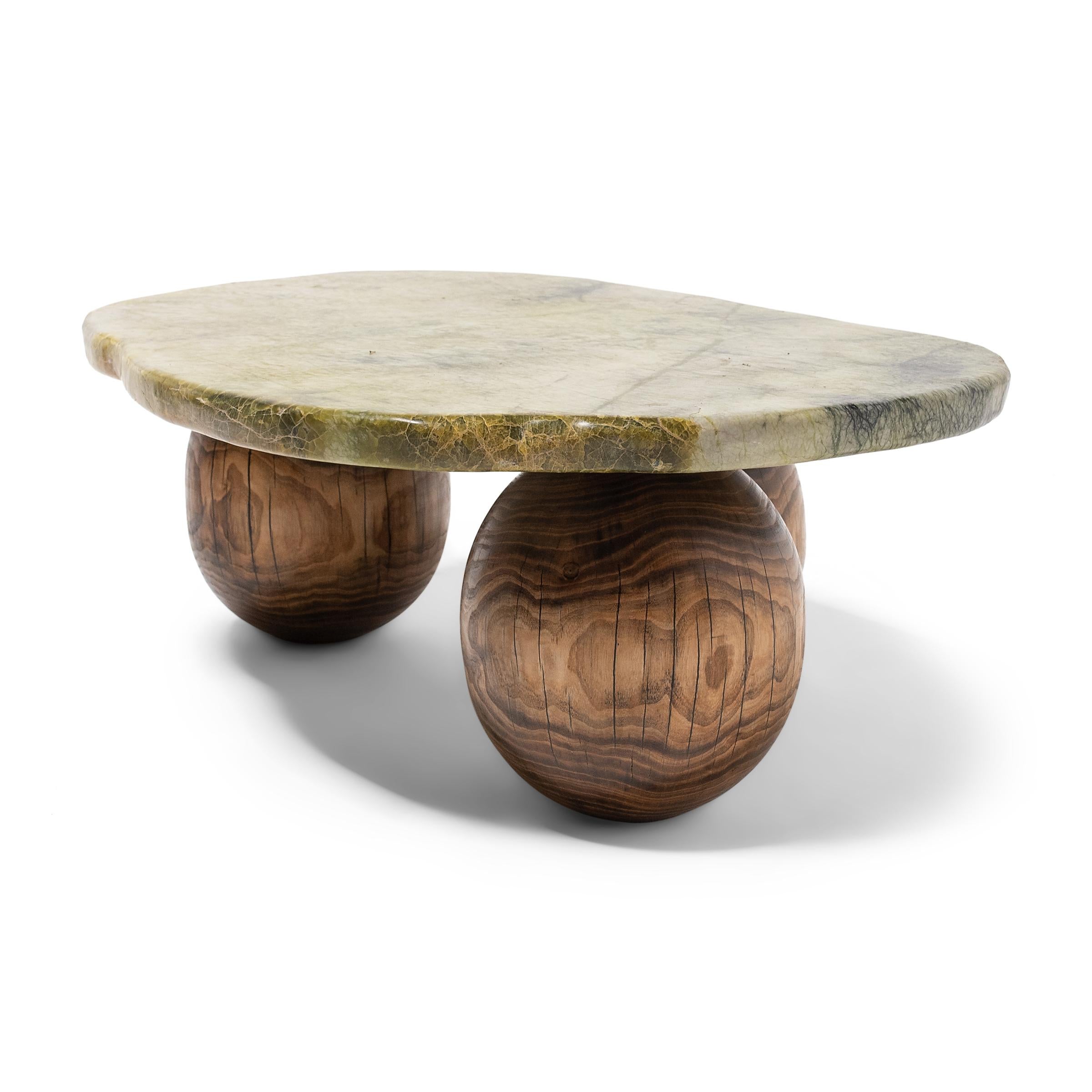 Chinese Greenery Meditation Stone Coffee Table
