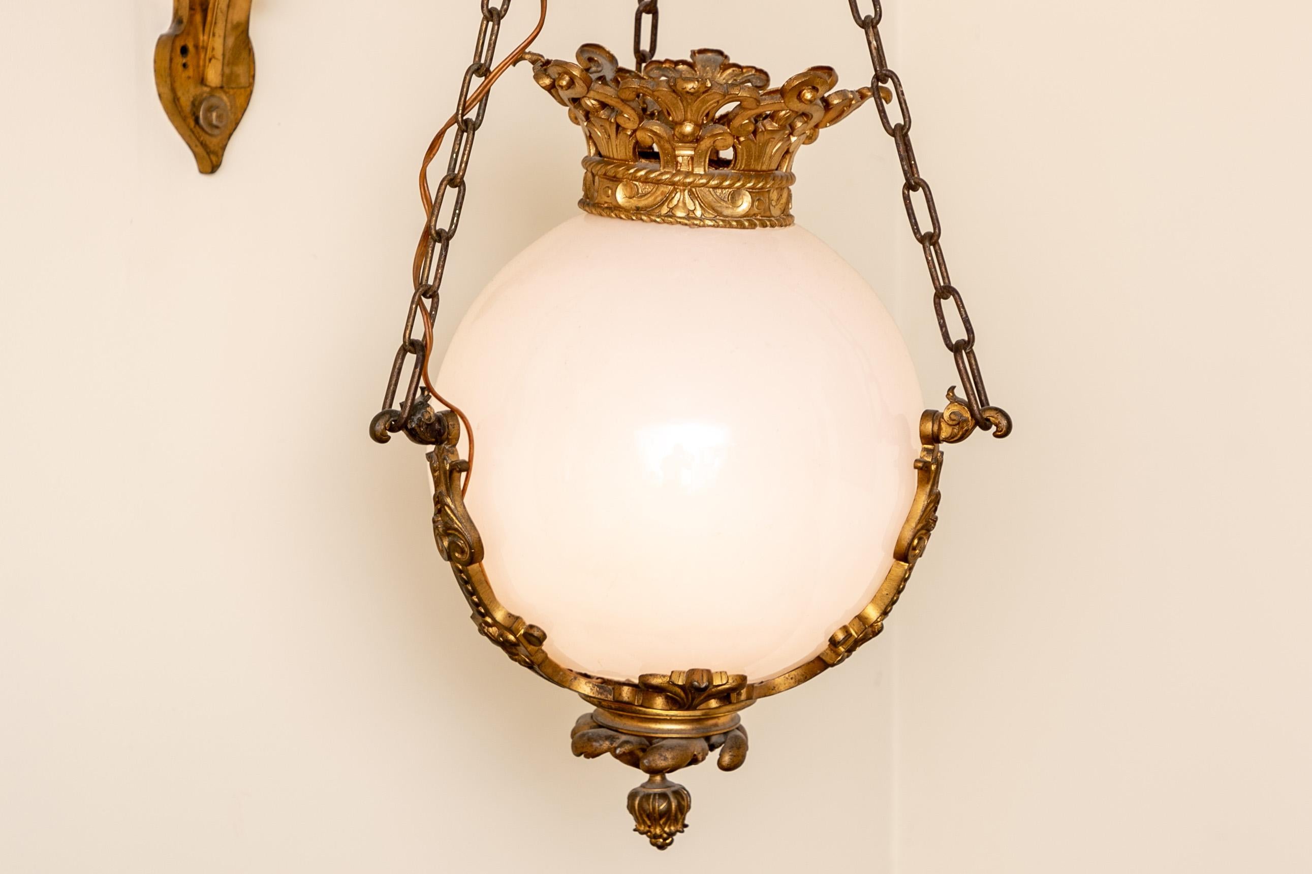 Greenfield Hill Pharmacy, Fairfield CT Large-Scale Bronze Pendant Fixture 3