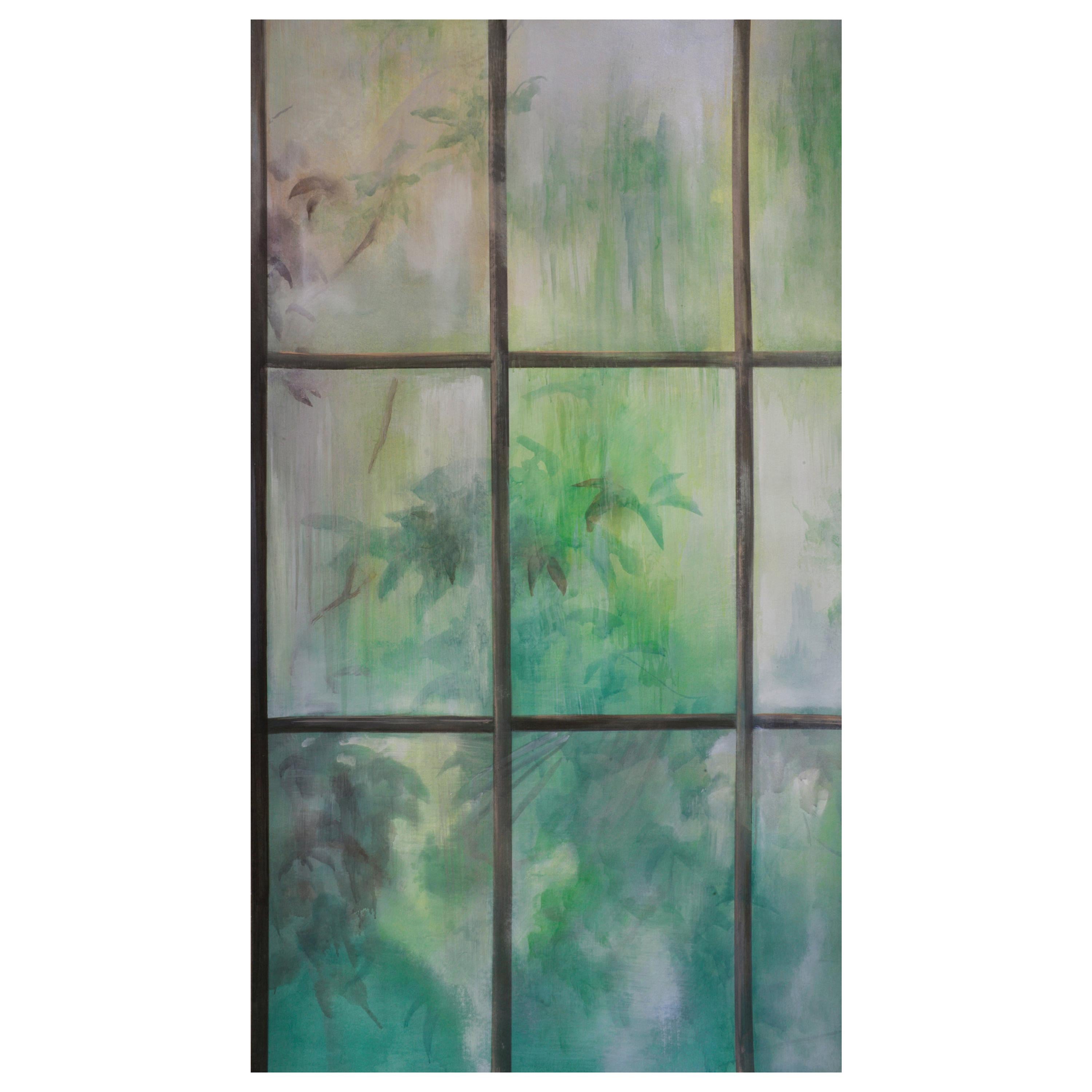 Greenhouse, Hand Painted Wallpaper - Made in Italy - customizable