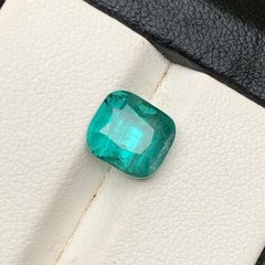Grünlich blauer natürlicher Turmalin 3,22 Karat Cushion-Schliff Loser Edelstein für Ring