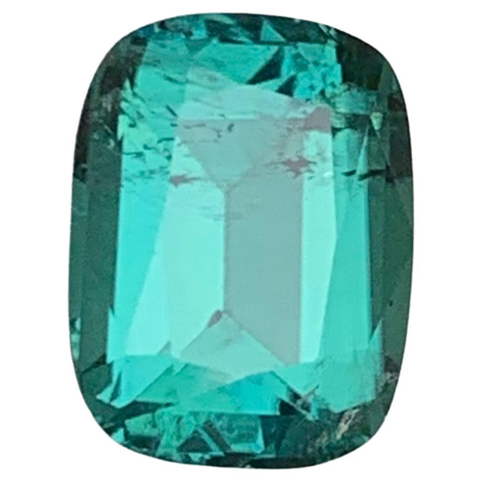 Anillo de turmalina natural azul verdoso Piedra suelta 2,95 qt talla cojín-Joyería