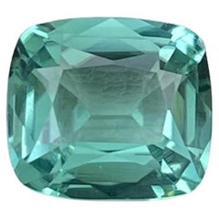 Greenish Blue Tourmaline 1.95 carats Cushion Cut Natural Afghani Gemstone