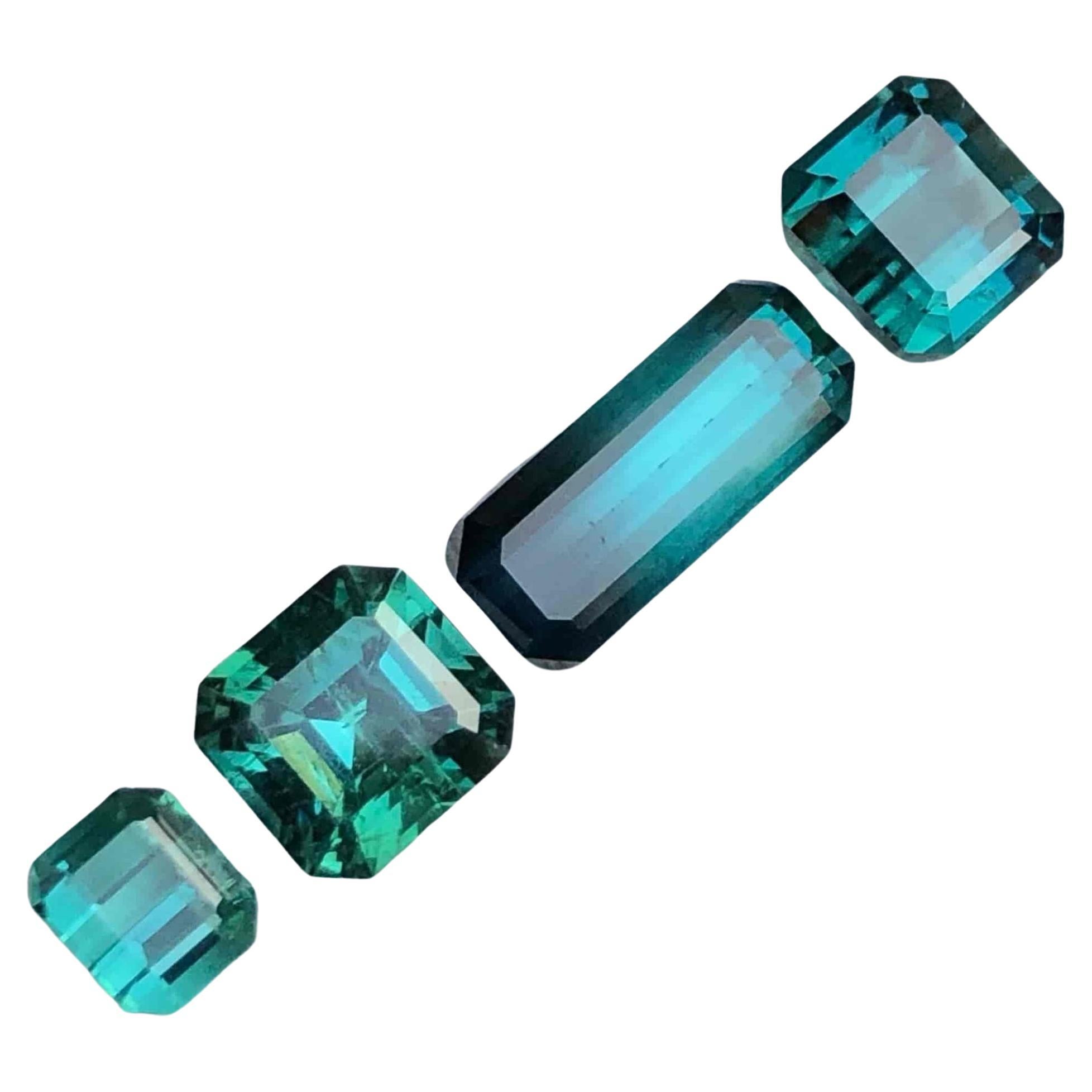 Tourmaline bleu verdâtre sertie de 6,25 carats, pierre précieuse de tourmaline pour la fabrication de bijoux en vente