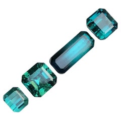 Tourmaline bleu verdâtre sertie de 6,25 carats, pierre précieuse de tourmaline pour la fabrication de bijoux