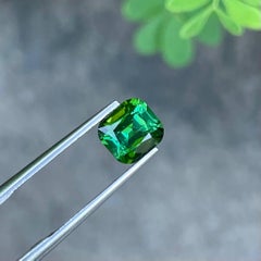 Greenish Blue Tourmaline Stone 1.90 Carats Step Cushion Cut Afghan Gemstone