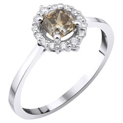 Grünlicher Fancy Yellow Diamant 0,89ct Ring
