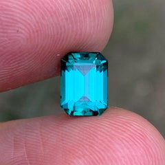 Greenish Lagoon Natural Tourmaline Emerald Cut 2.31Carat Loose Gemstone for Ring