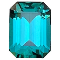 Greenish Lagoon Natural Tourmaline Emerald Cut 2.31Carat Loose Gemstone for Ring