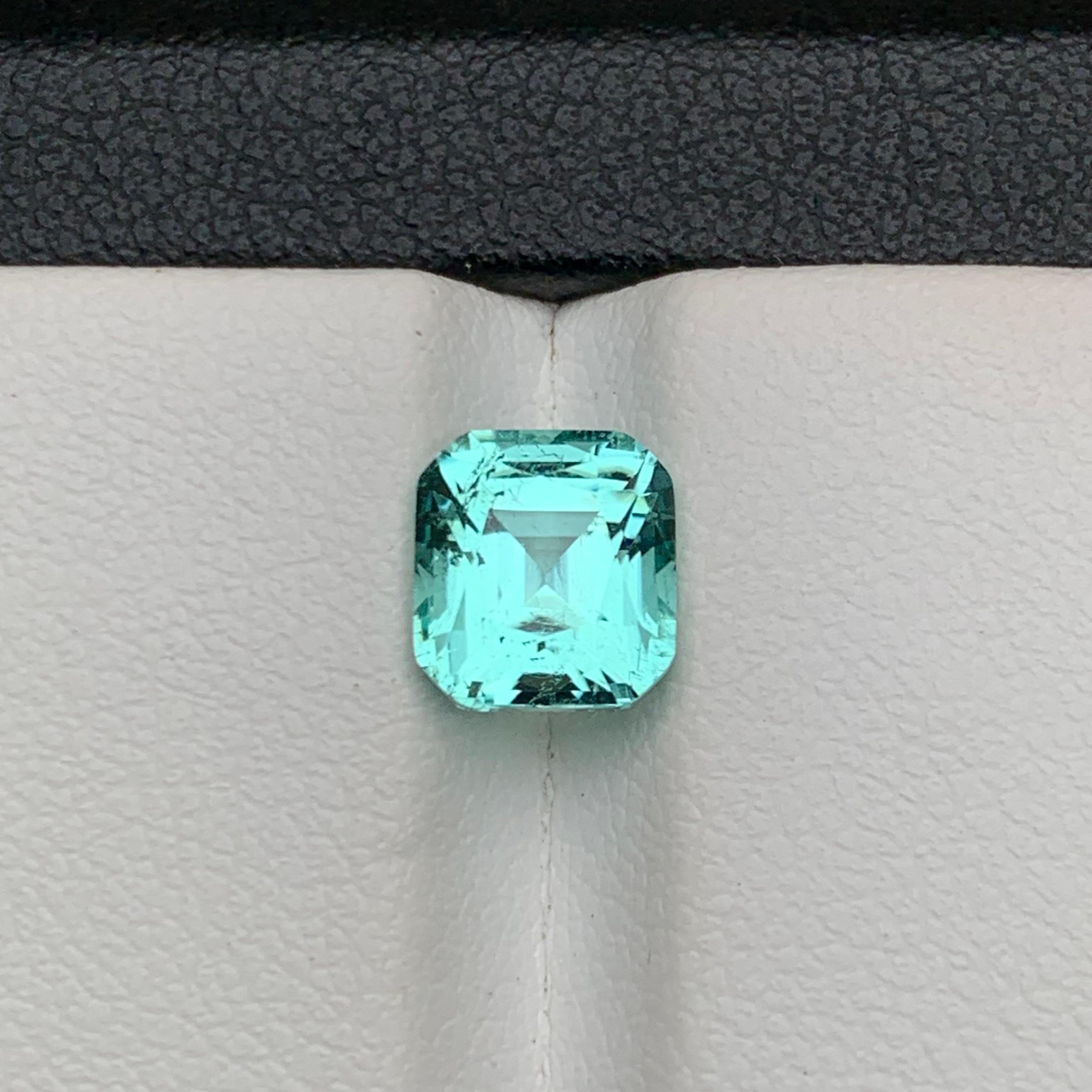 Greenish Seafoam Blue Natural Tourmaline Loose Gemstone for Ring-Square Cushion Cut from Afghanistan!!

💎 GEMSTONE TYPE: Tourmaline
⚖️ WEIGHT: 2.25 Carats
🪚 SHAPE & CUT: Square Cushion Cut
📏 SIZE (MM): 7.36 x 6.80 x 5.88
🌈 COLOR:  Greenish