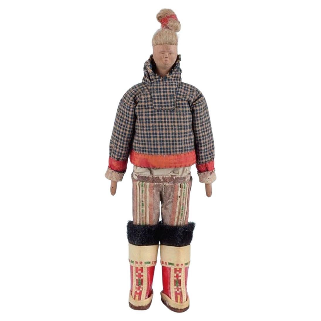 Greenlandica, Woman Wearing Greenlandic Dress, Approx, 1960s/70s For Sale