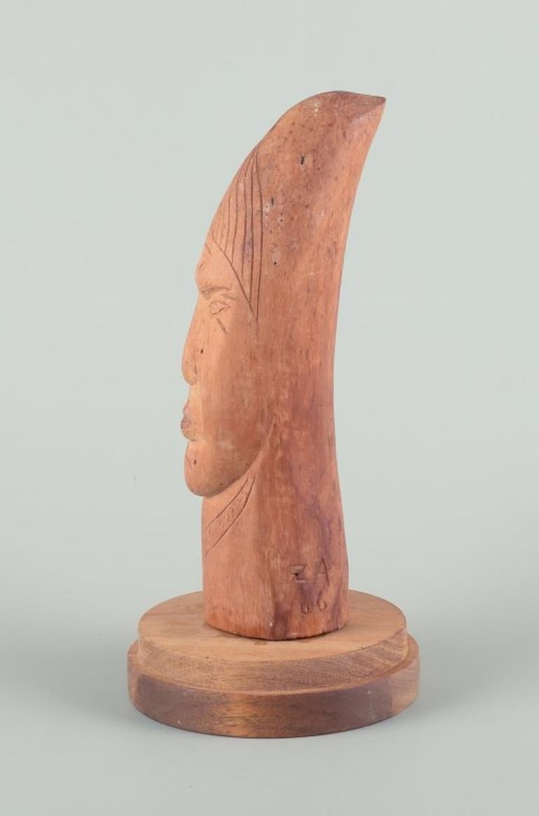 Groenlandais Greenlandica, sculpture en bois d'une figure masculine. Artisanat groenlandais. en vente