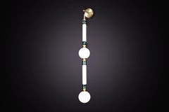 'Greenstone Wall Lamp - Large' by Marc Wood. Marble, Opal Glass and Brass